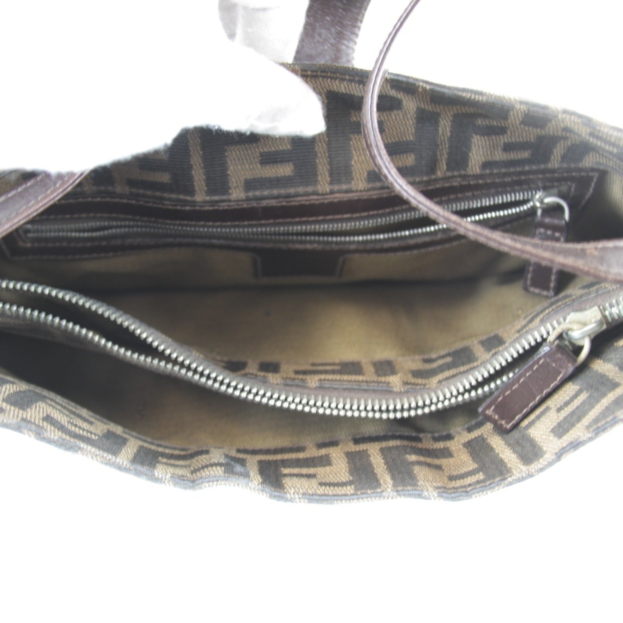 Fendi Brown Zucca Shoulder Bag (Pre-Owned)