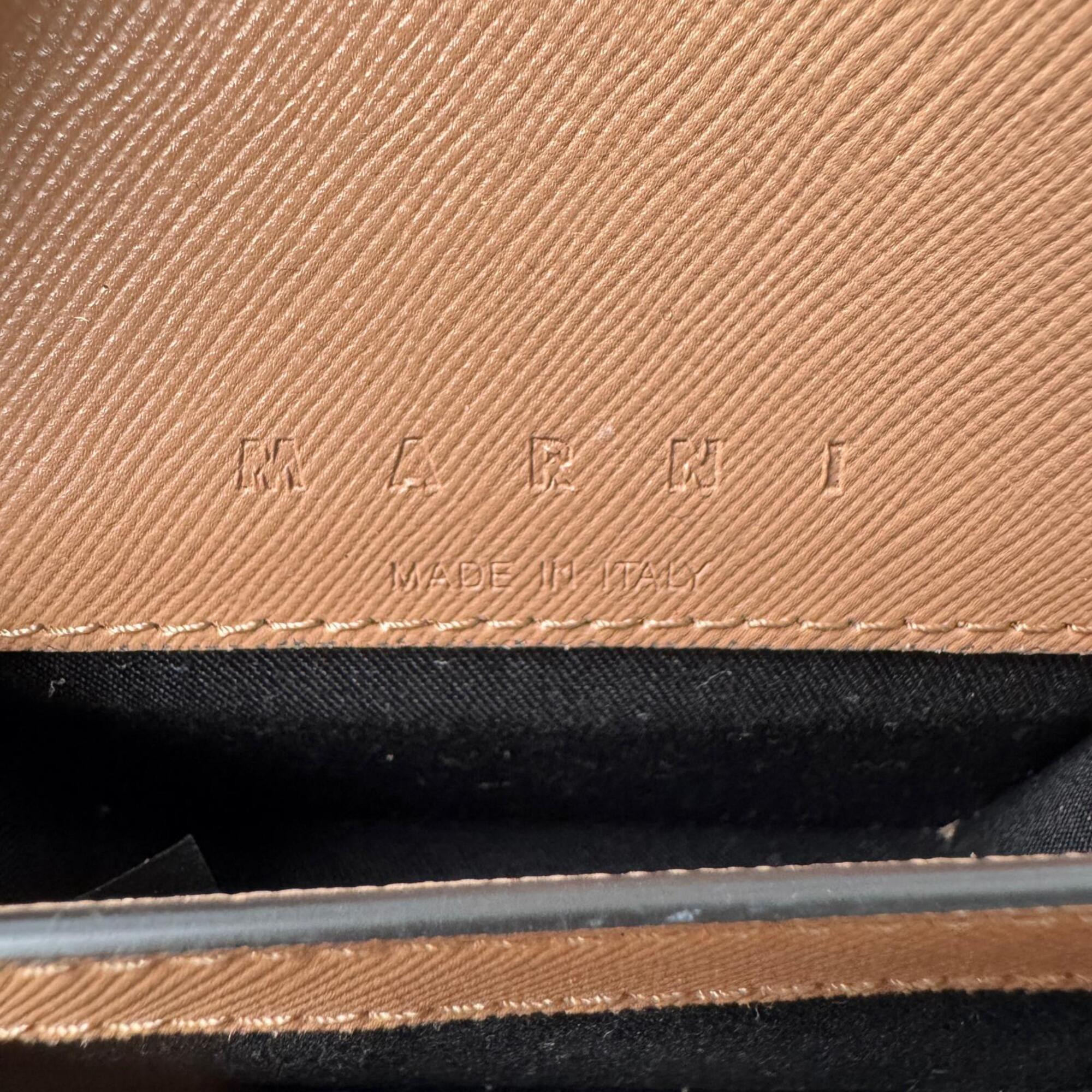 Marni Brown Leather Shoulder Bag (Pre-Owned)