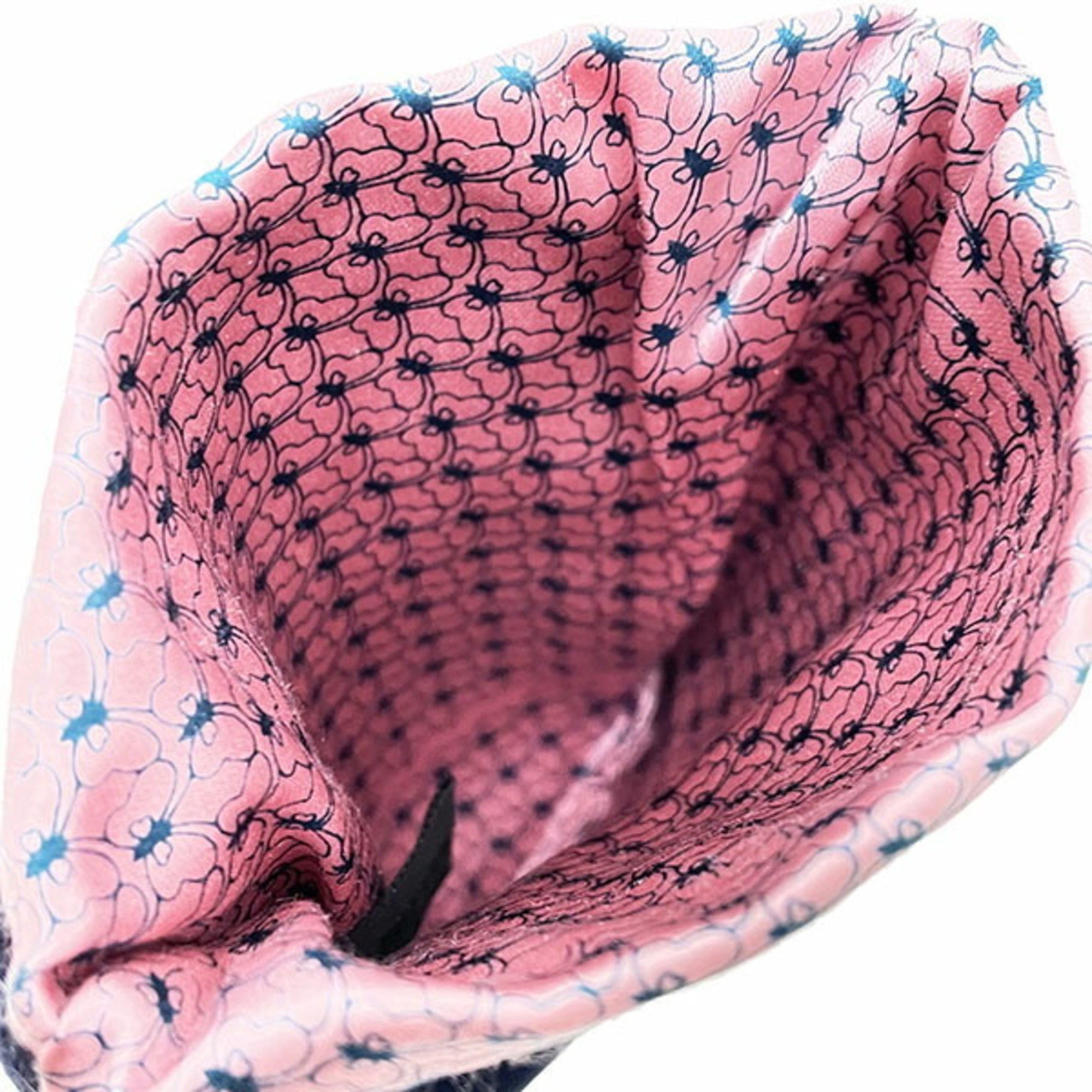 Bottega Veneta Navy Pink Velvet Pouch (Pre-Owned)