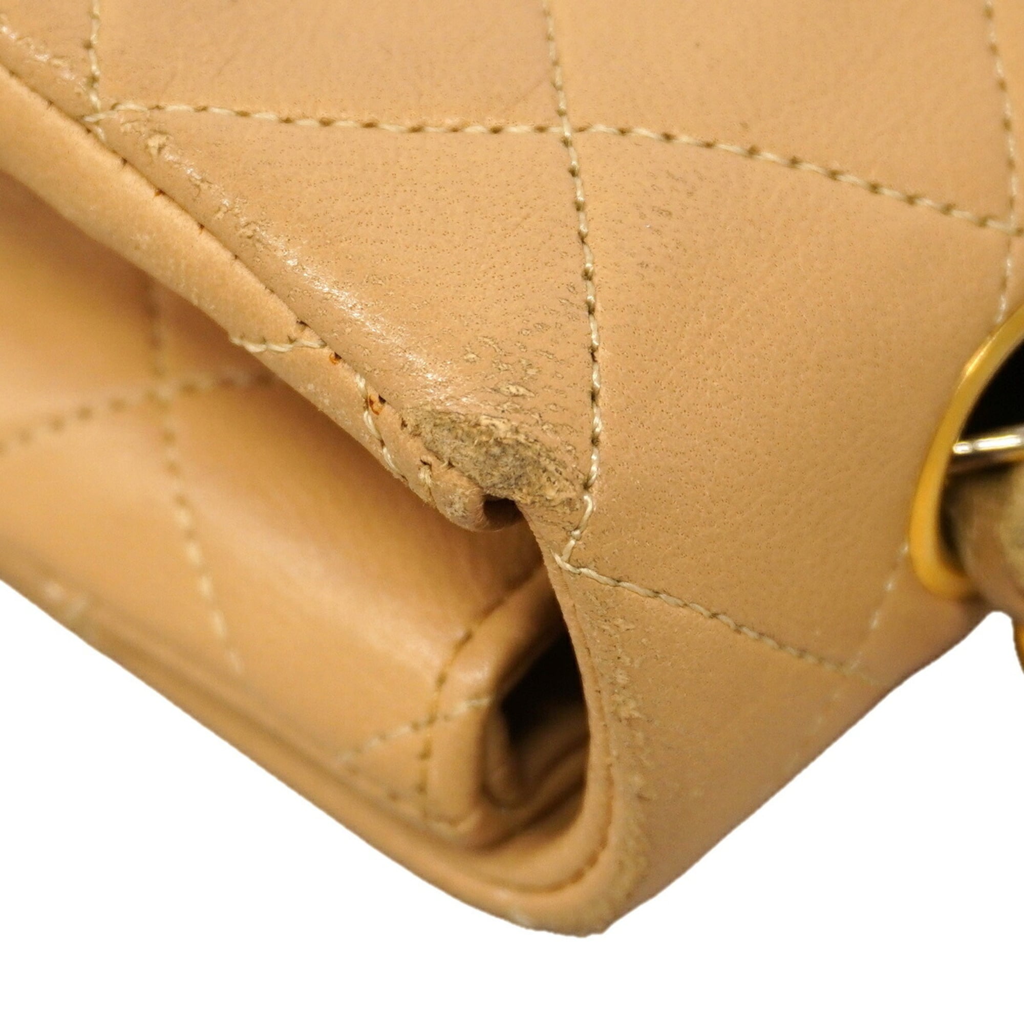 Chanel Beige Leather Shoulder Bag (Pre-Owned)