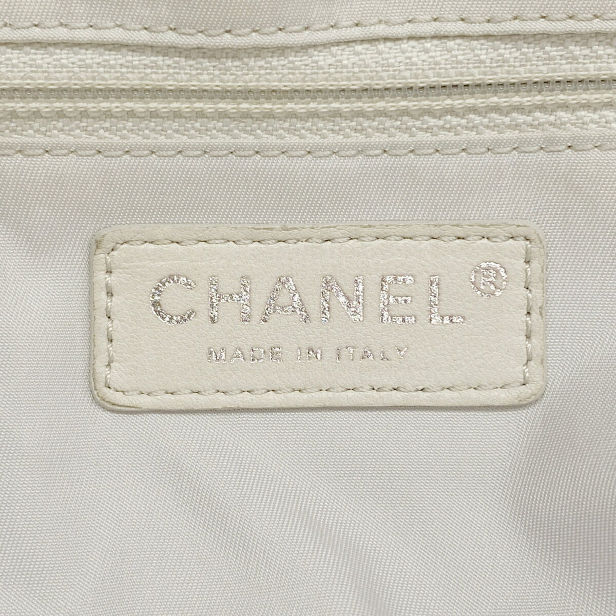 Chanel Gray Canvas Shoulder Bag (Pre-Owned)