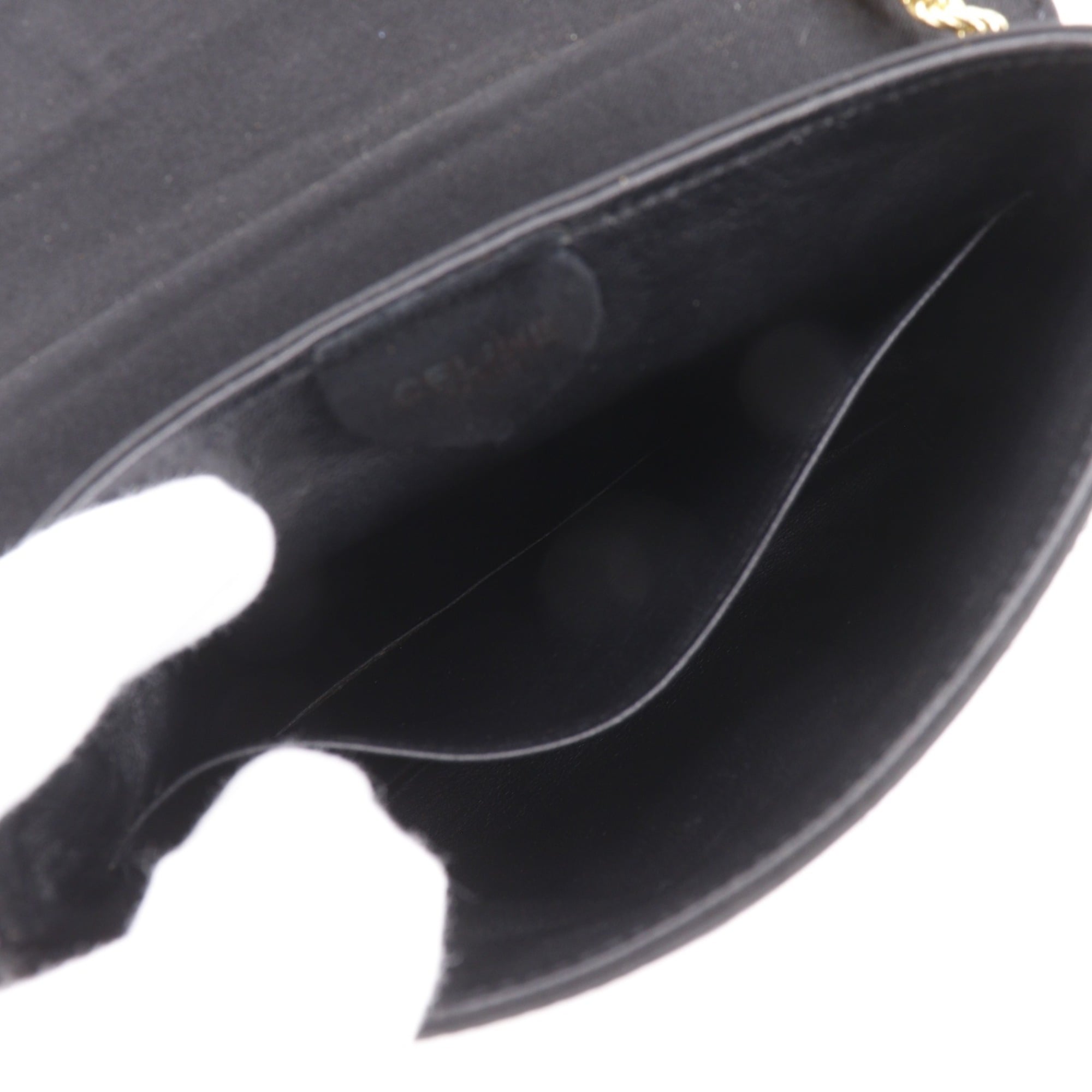 Celine Black Satin Shoulder Bag (Pre-Owned)