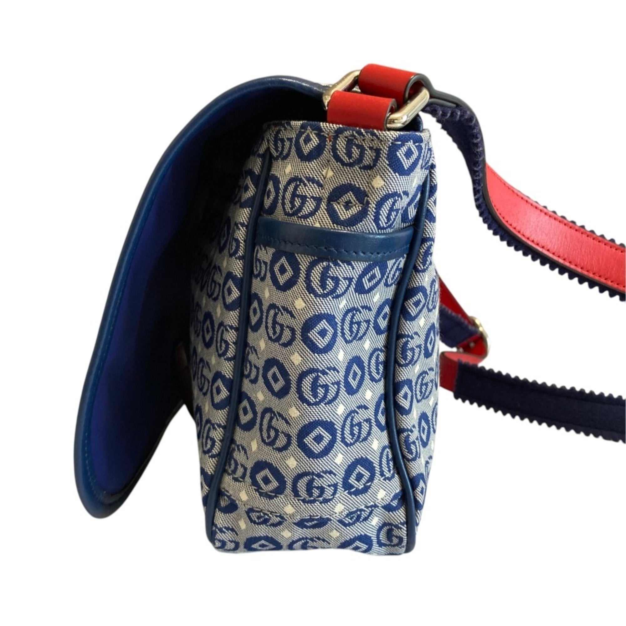 Gucci Navy Messenger Bag Shoulder Bag (Pre-Owned)