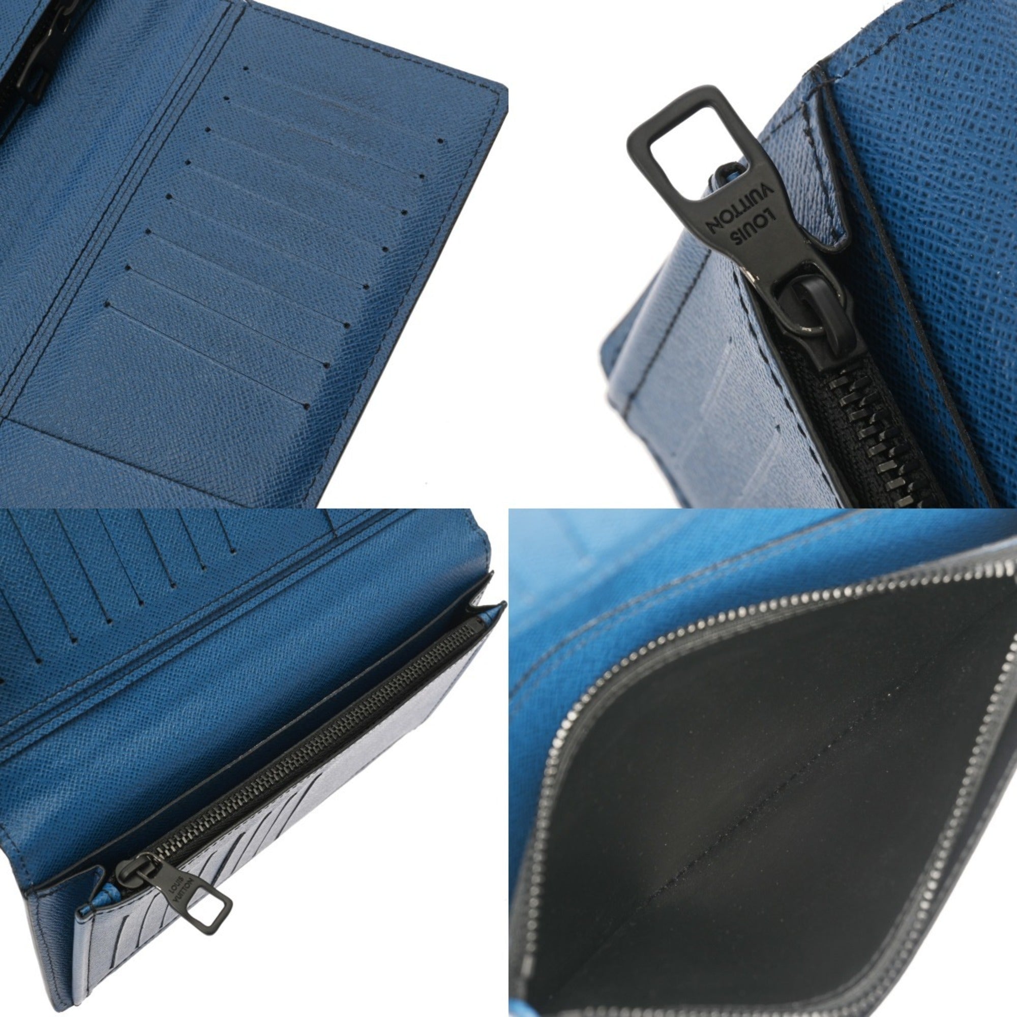 Louis Vuitton Blue Green Red Color Epi Leather Long Wallet (Bi-Fold) (Pre-Owned)