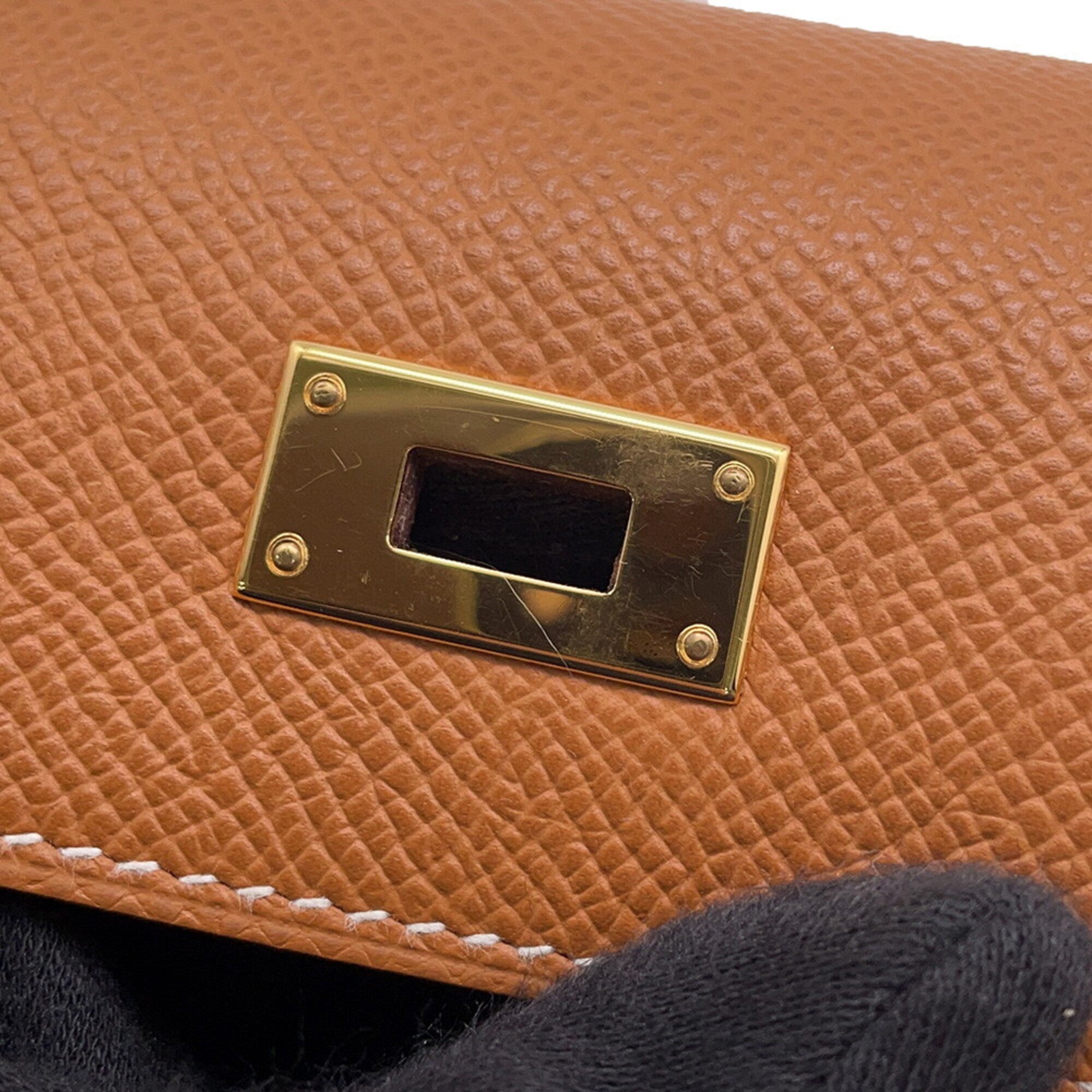 Hermes Kara Gold Epsom Leather Long Wallet (Bi-Fold) (Pre-Owned)