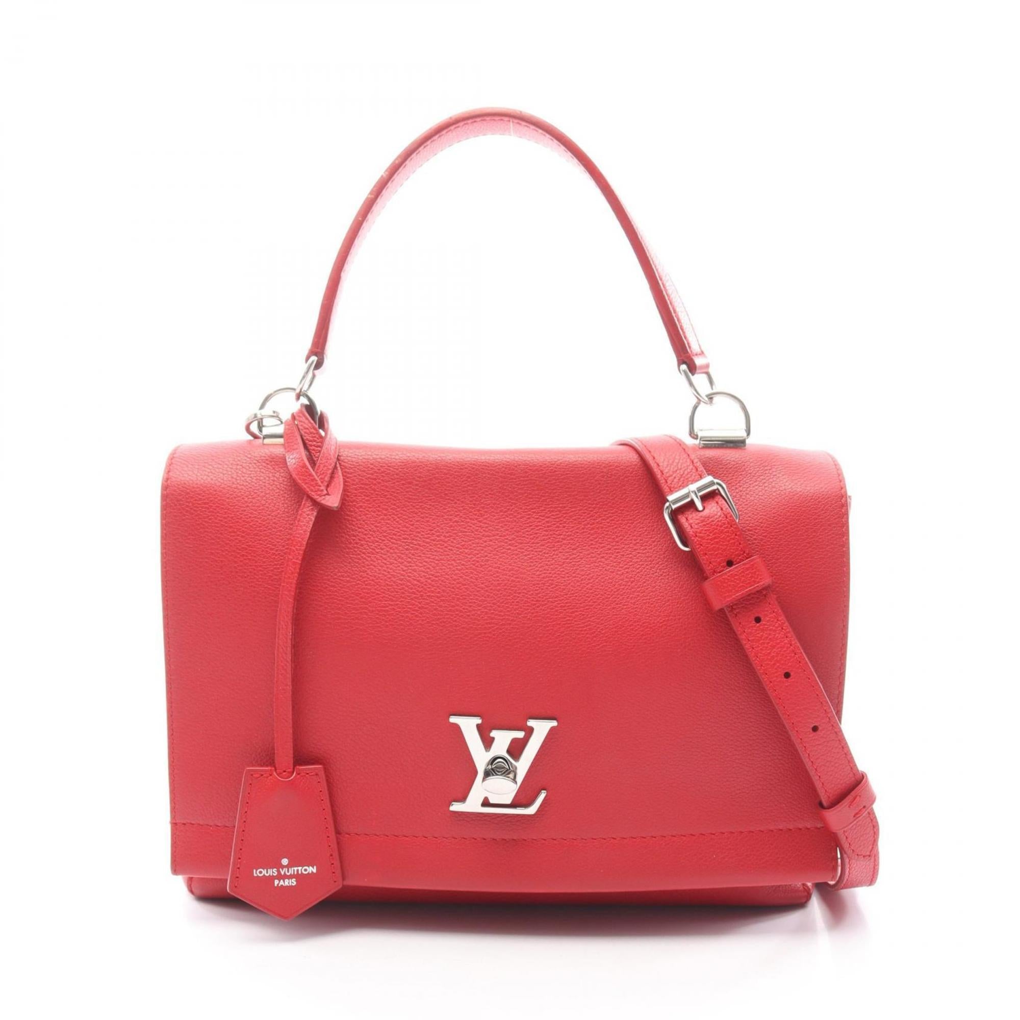 Louis Vuitton Red Color Ruby Leather Handbag (Pre-Owned)