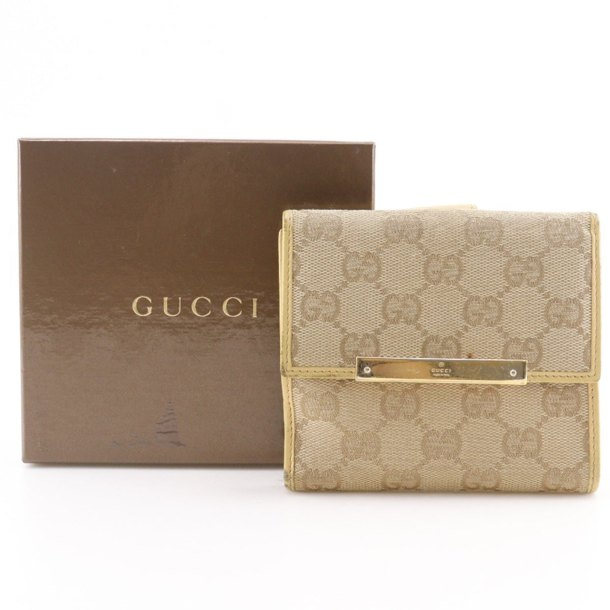 Gucci Beige Gg Canvas Wallet (Bi-Fold) (Pre-Owned)