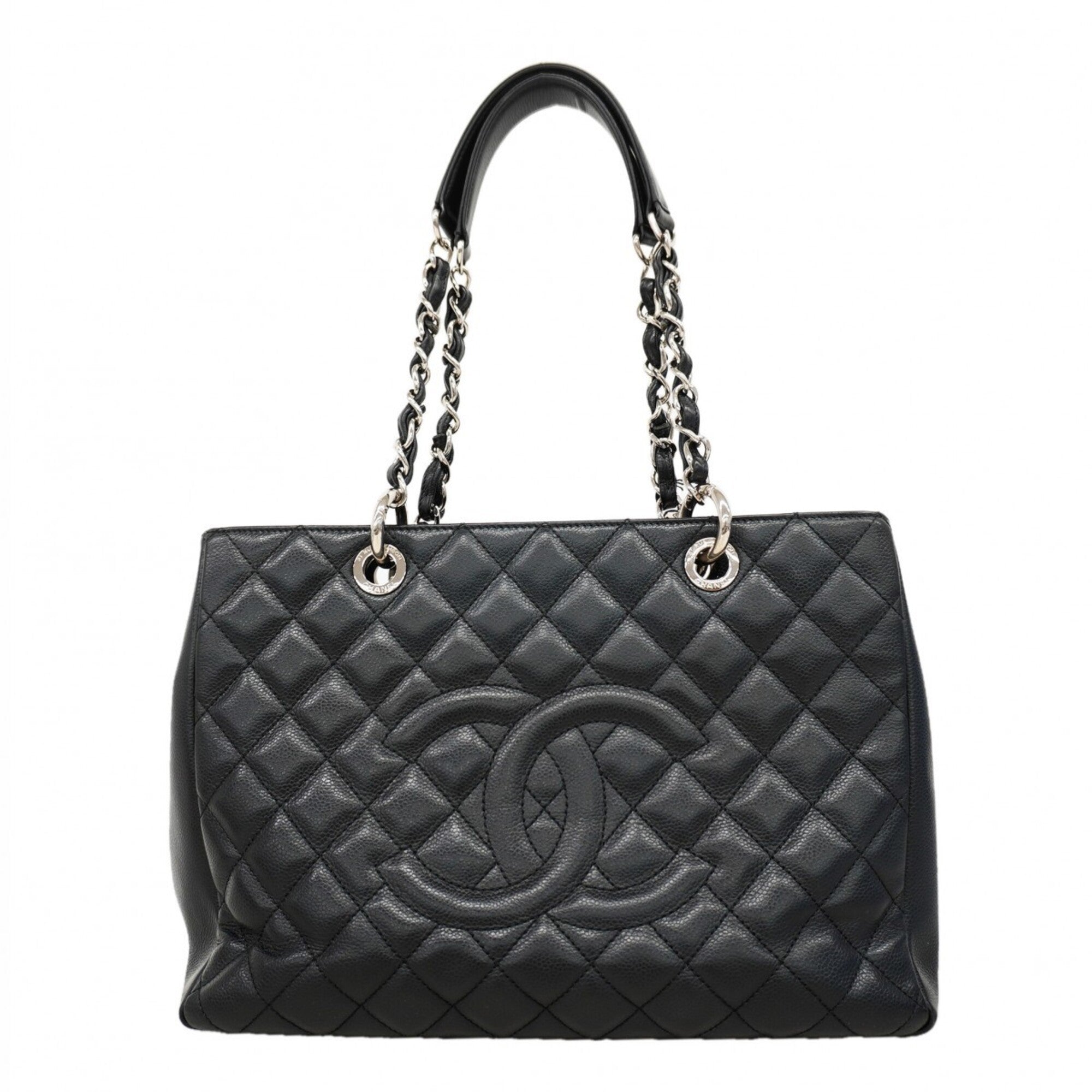 Chanel Black Grained Calfskin Tote Bag (Pre-Owned)