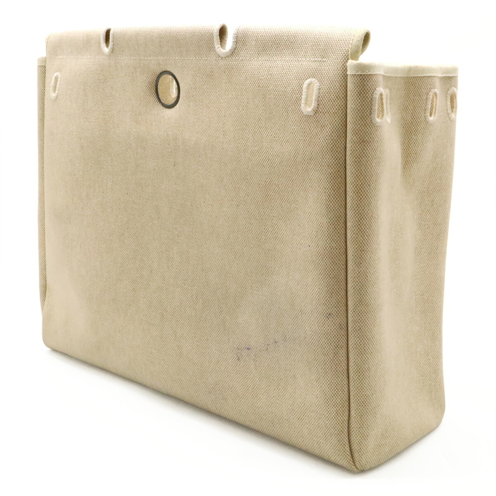 Hermes Natural Toile H Handbag Shoulder Bag (Pre-Owned)