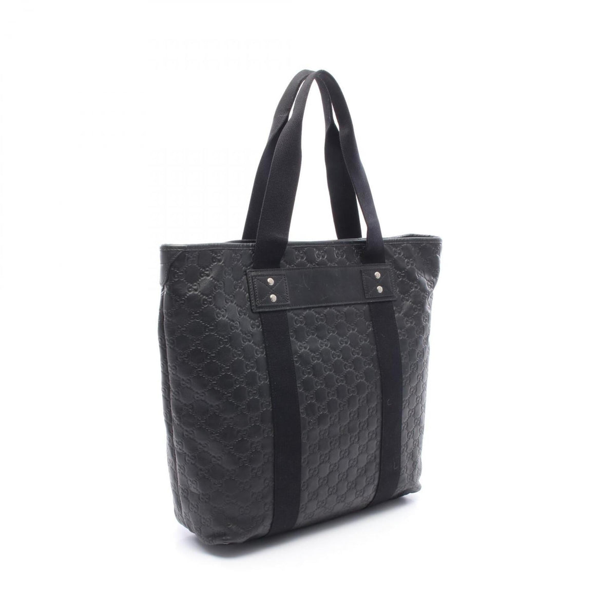Gucci Black Leather Handbag Tote Bag (Pre-Owned)
