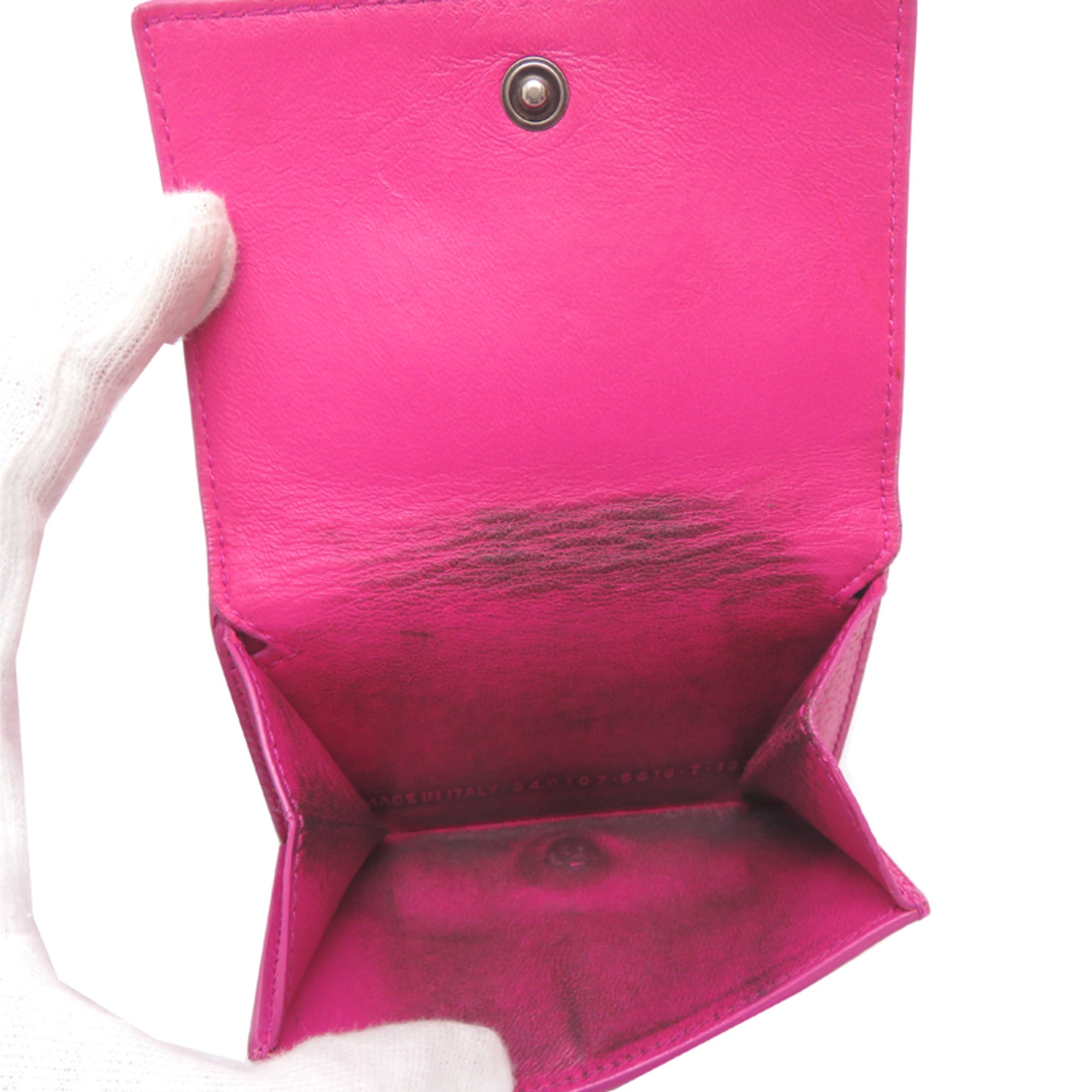 Balenciaga Pink Leather Wallet (Tri-Fold) (Pre-Owned)