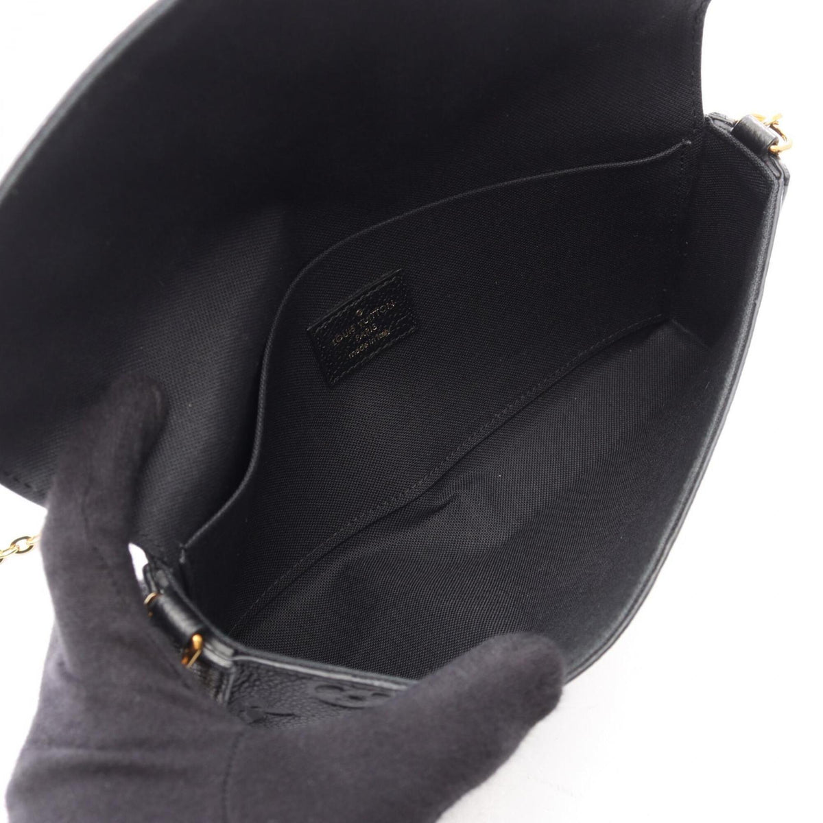 Louis Vuitton Black Noir Monogram Empreinte Handbag Pochette Pouch Shoulder Bag (Pre-Owned)