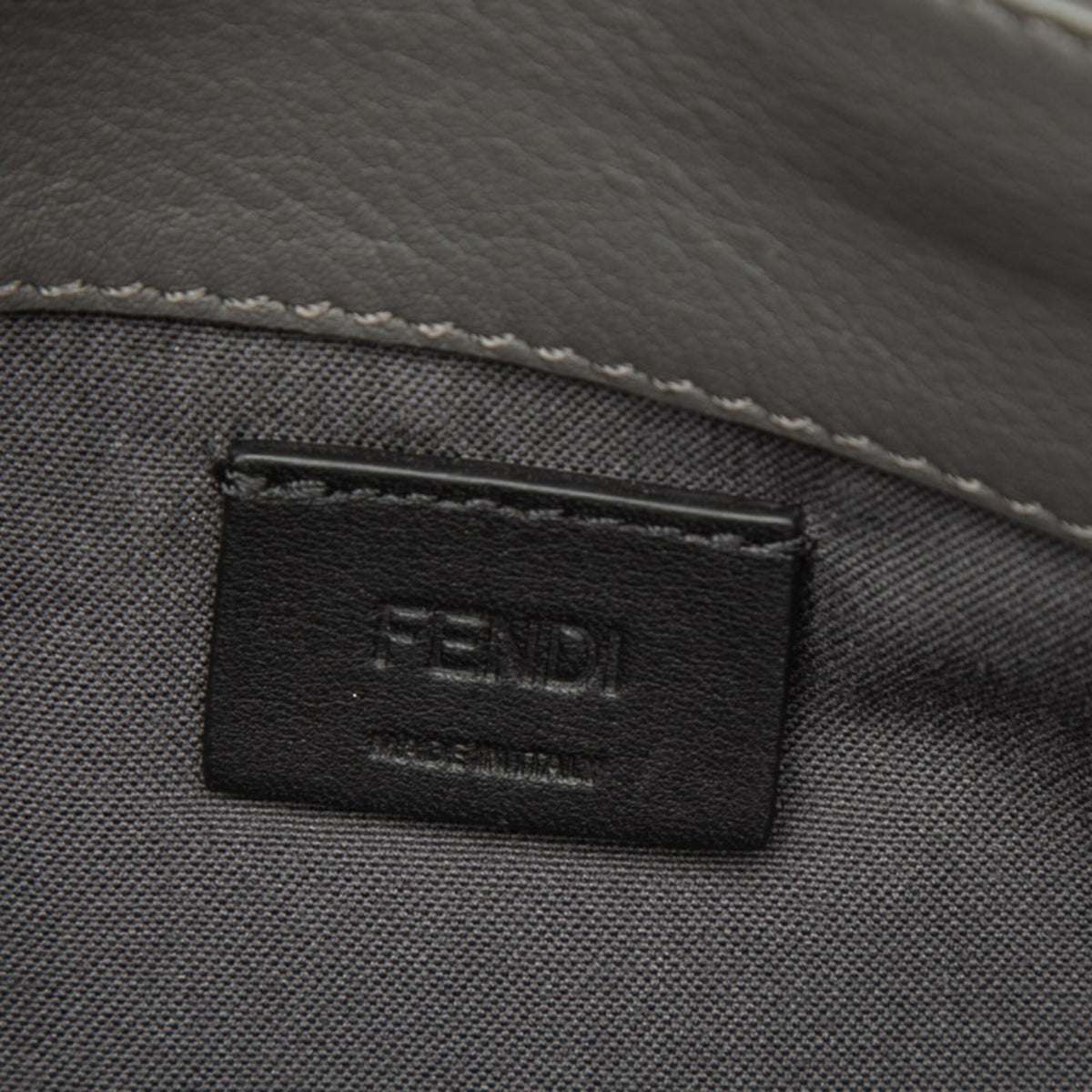 Fendi Black Gray Multi-Color Leather Shoulder Bag (Pre-Owned)