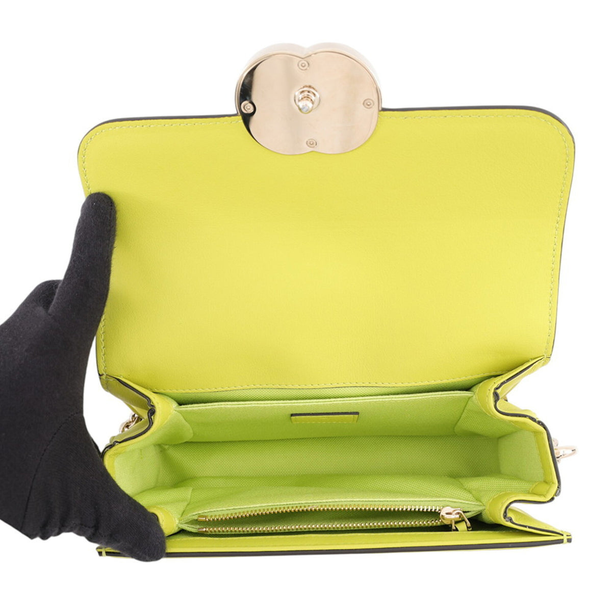 Gucci Lime Green Leather Shoulder Bag (Pre-Owned)