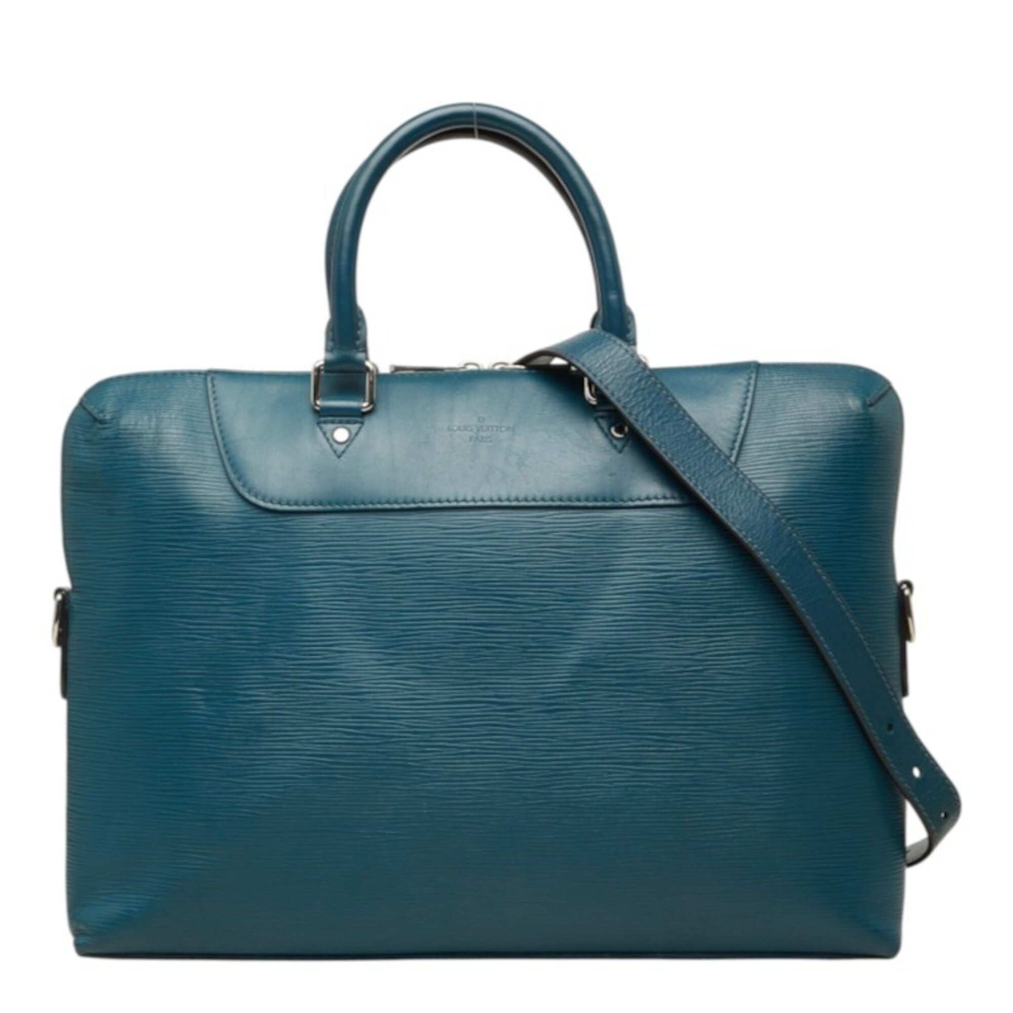 Louis Vuitton Toledo Blue Leather Briefcase (Pre-Owned)