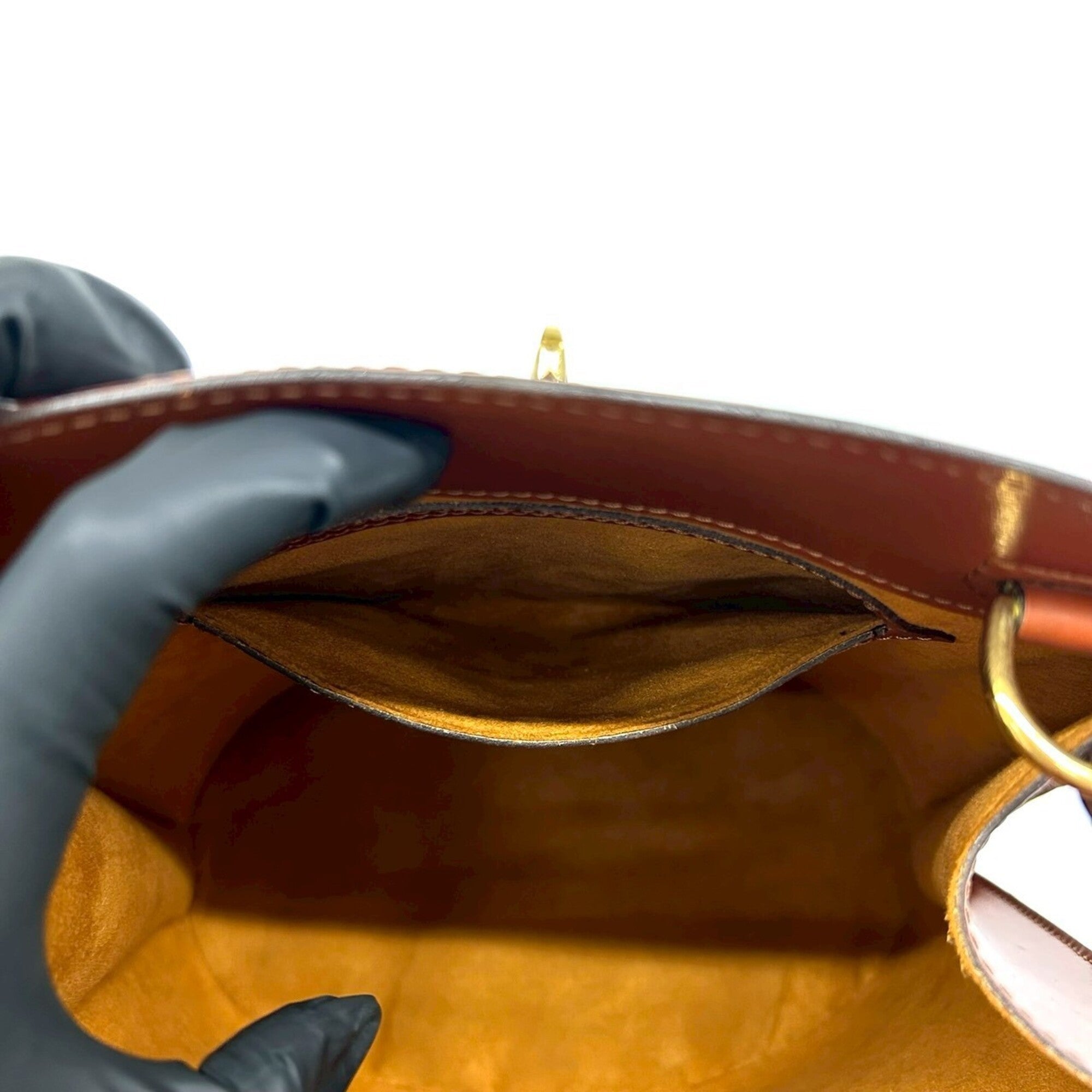 Louis Vuitton Brown Leather Shoulder Bag Tote Bag (Pre-Owned)
