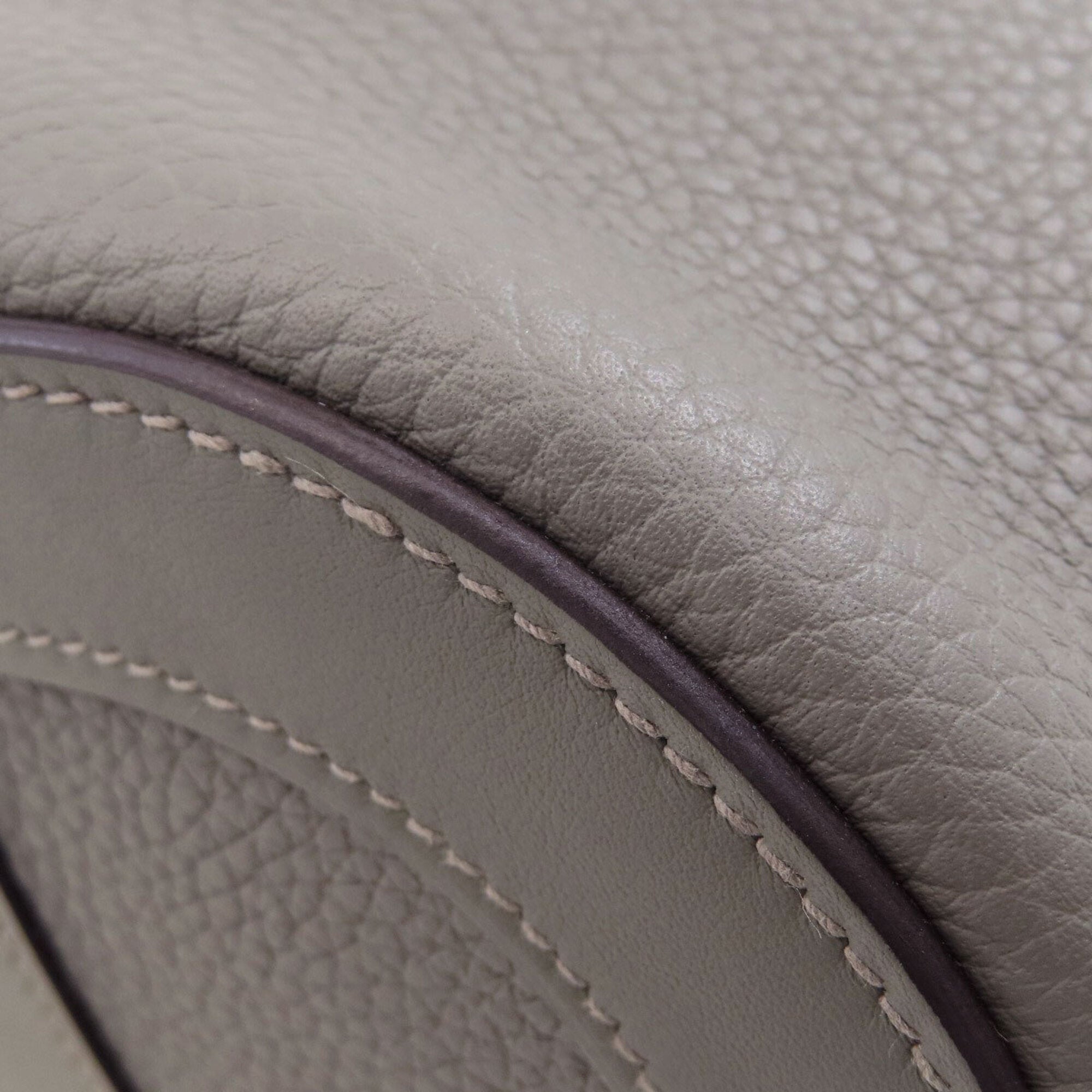 Hermes Gray Taurillon Clemence Leather Handbag (Pre-Owned)