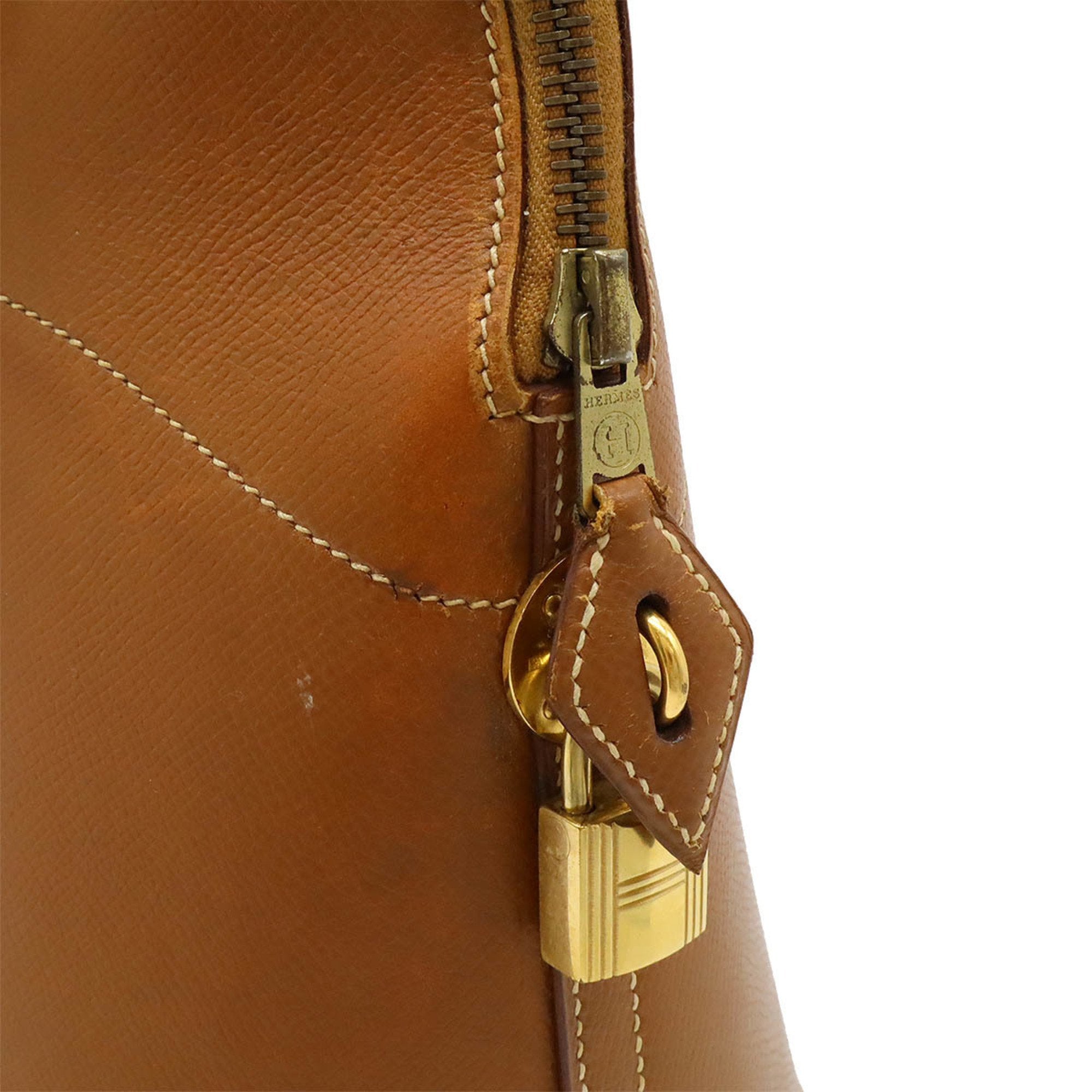 Hermes Brown Courchevel Leather Handbag Shoulder Bag (Pre-Owned)
