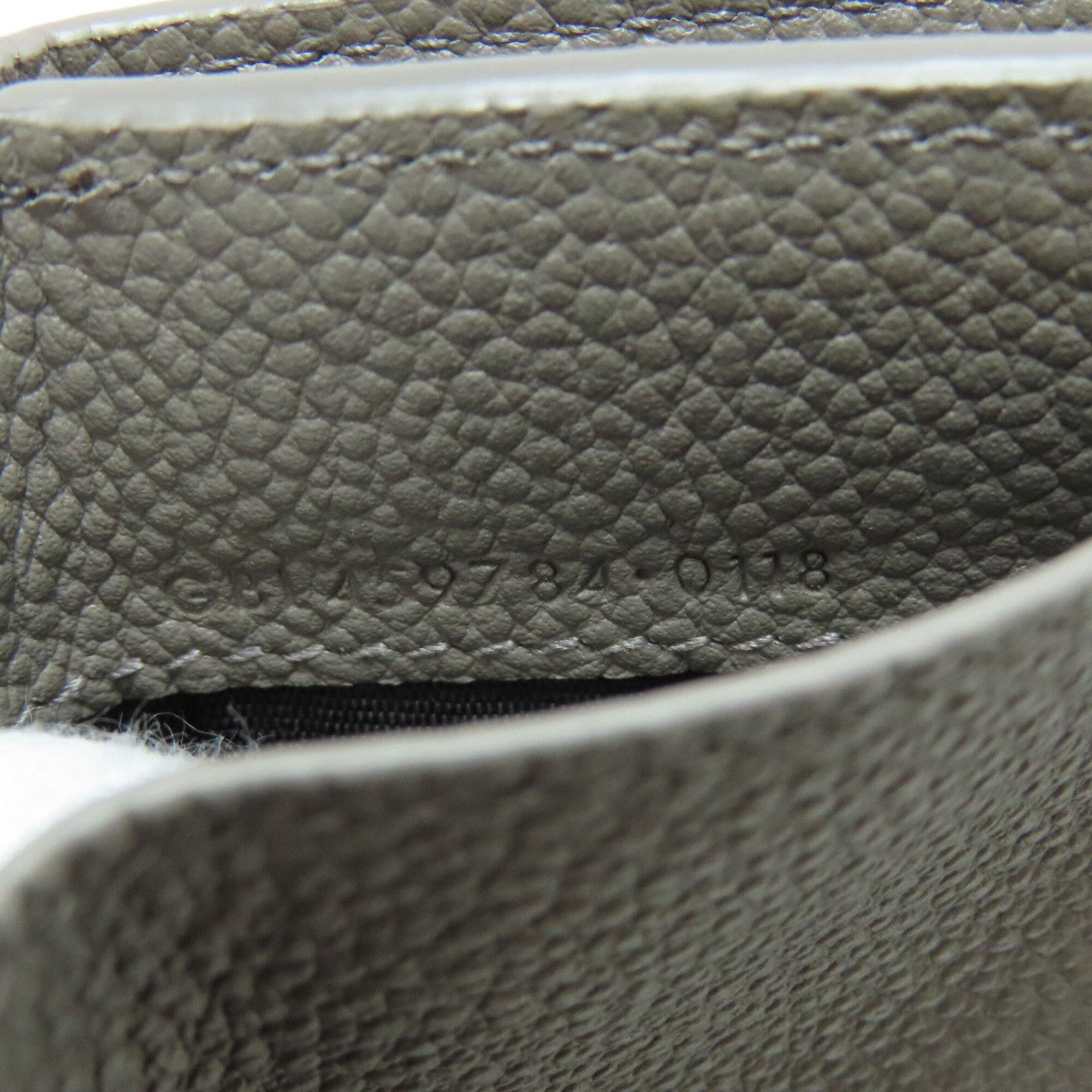 Saint Laurent Gray Leather Wallet (Tri-Fold) (Pre-Owned)