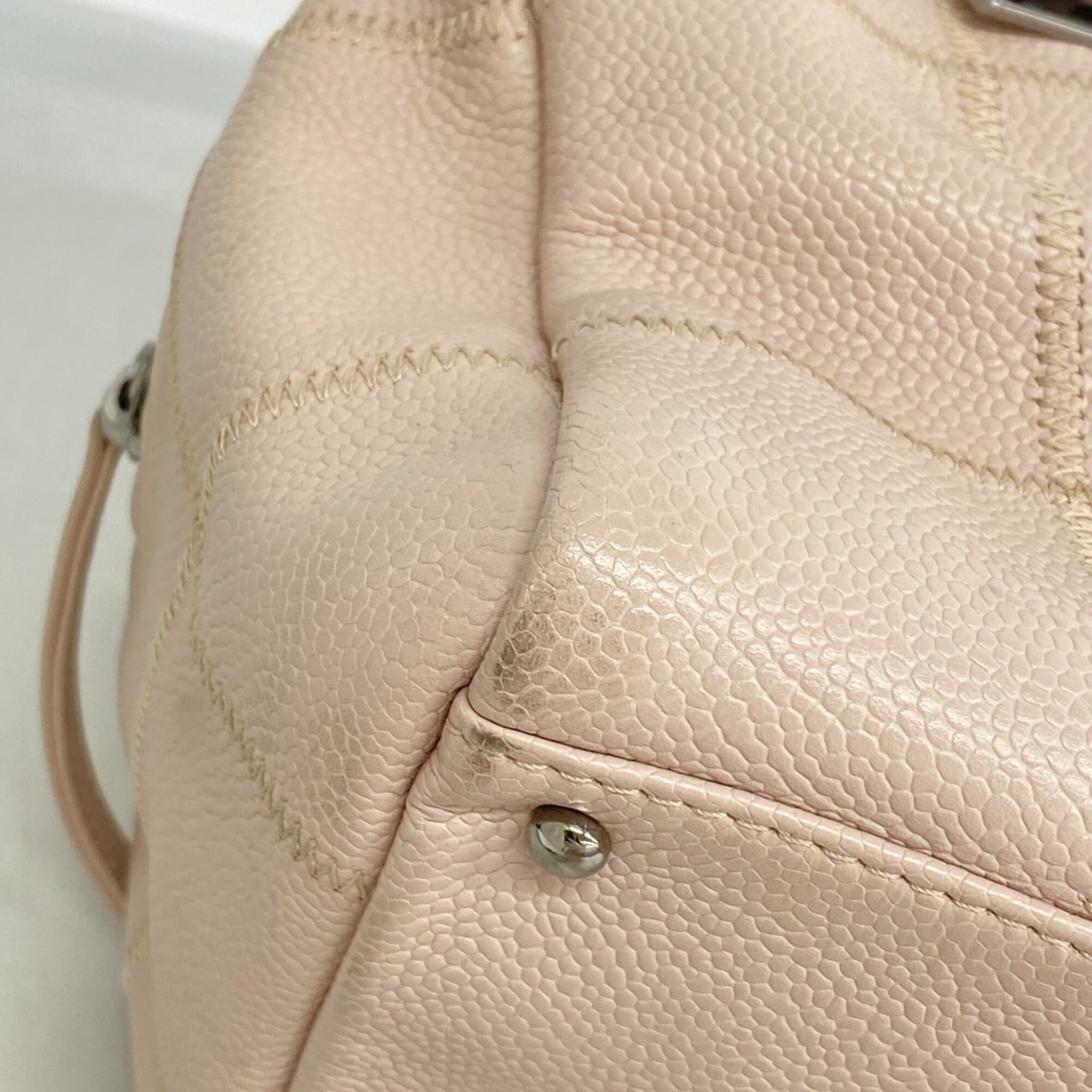 Chanel Baby Pink Grained Calfskin Handbag (Pre-Owned)