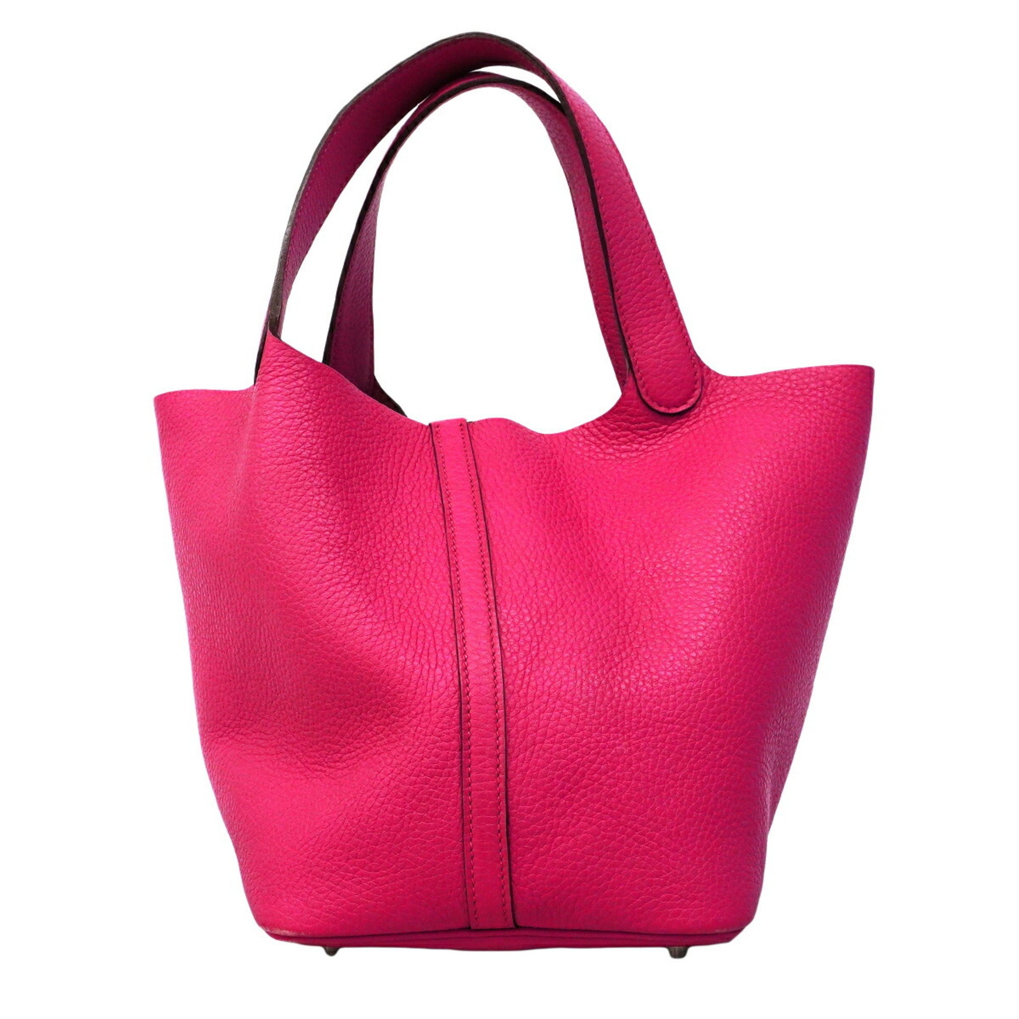 Hermes Rose Purple Taurillon Clemence Leather Handbag (Pre-Owned)