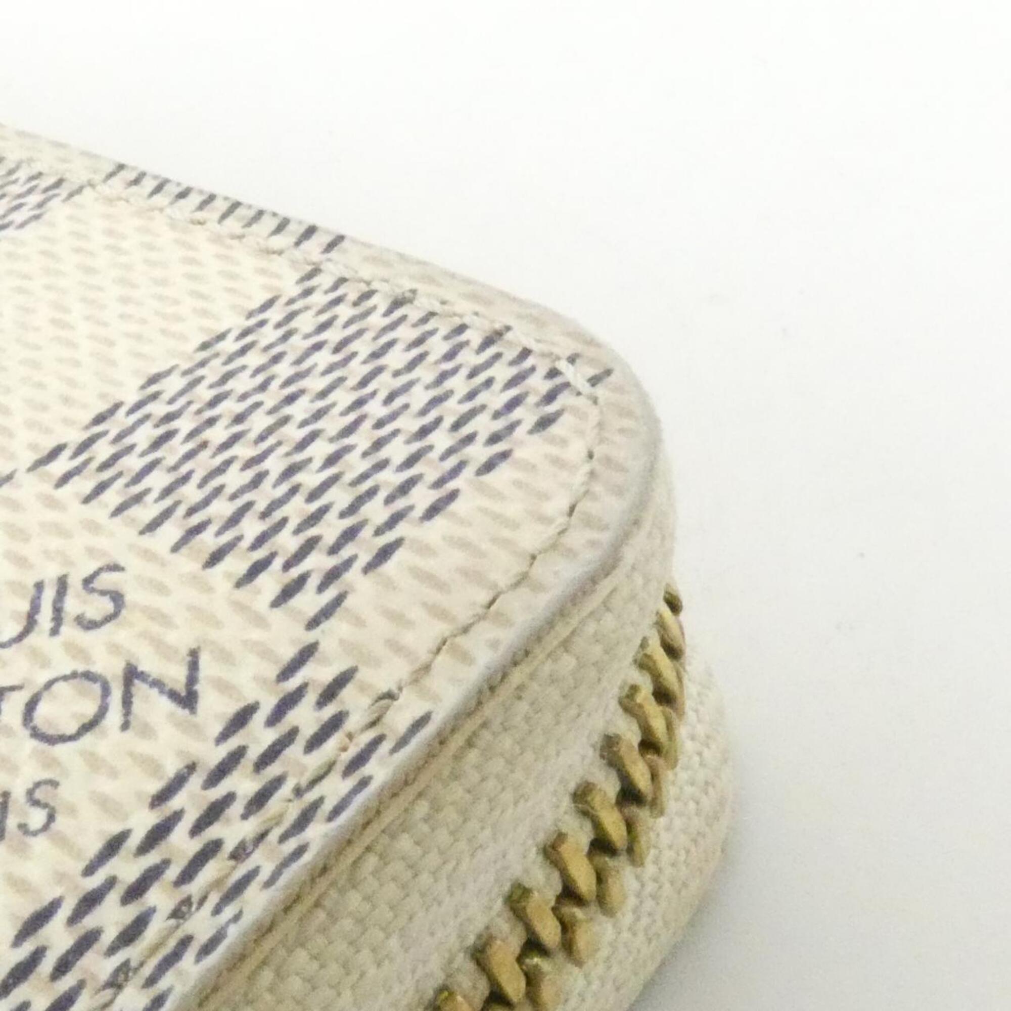 Louis Vuitton Azur White Coated Canvas Long Wallet (Bi-Fold) (Pre-Owned)