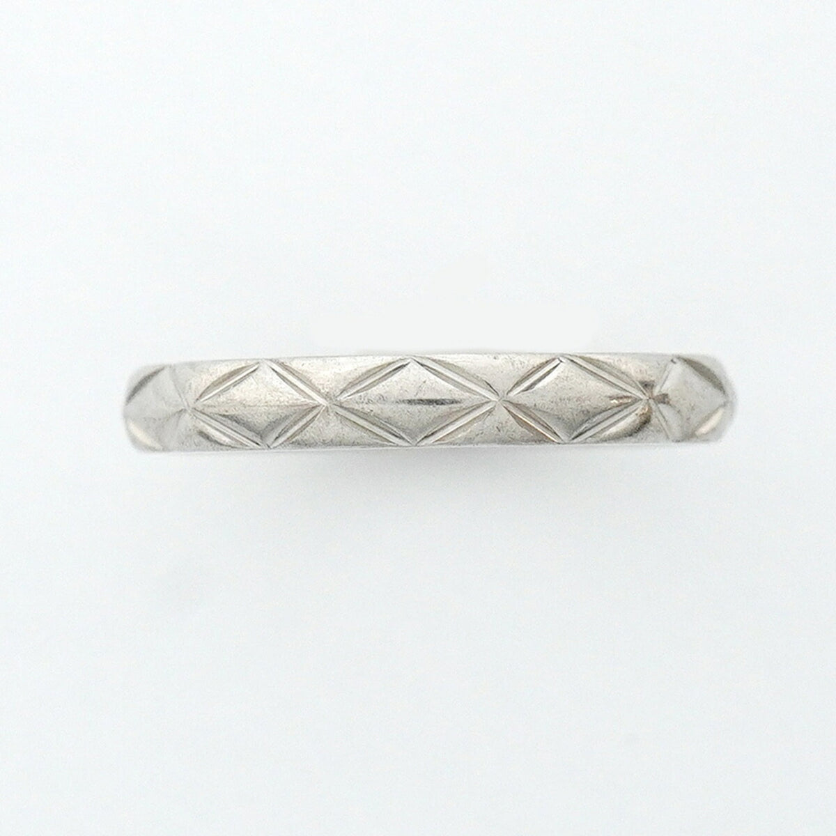 Chanel Platinum 950 Band Ring (Pre-Owned)