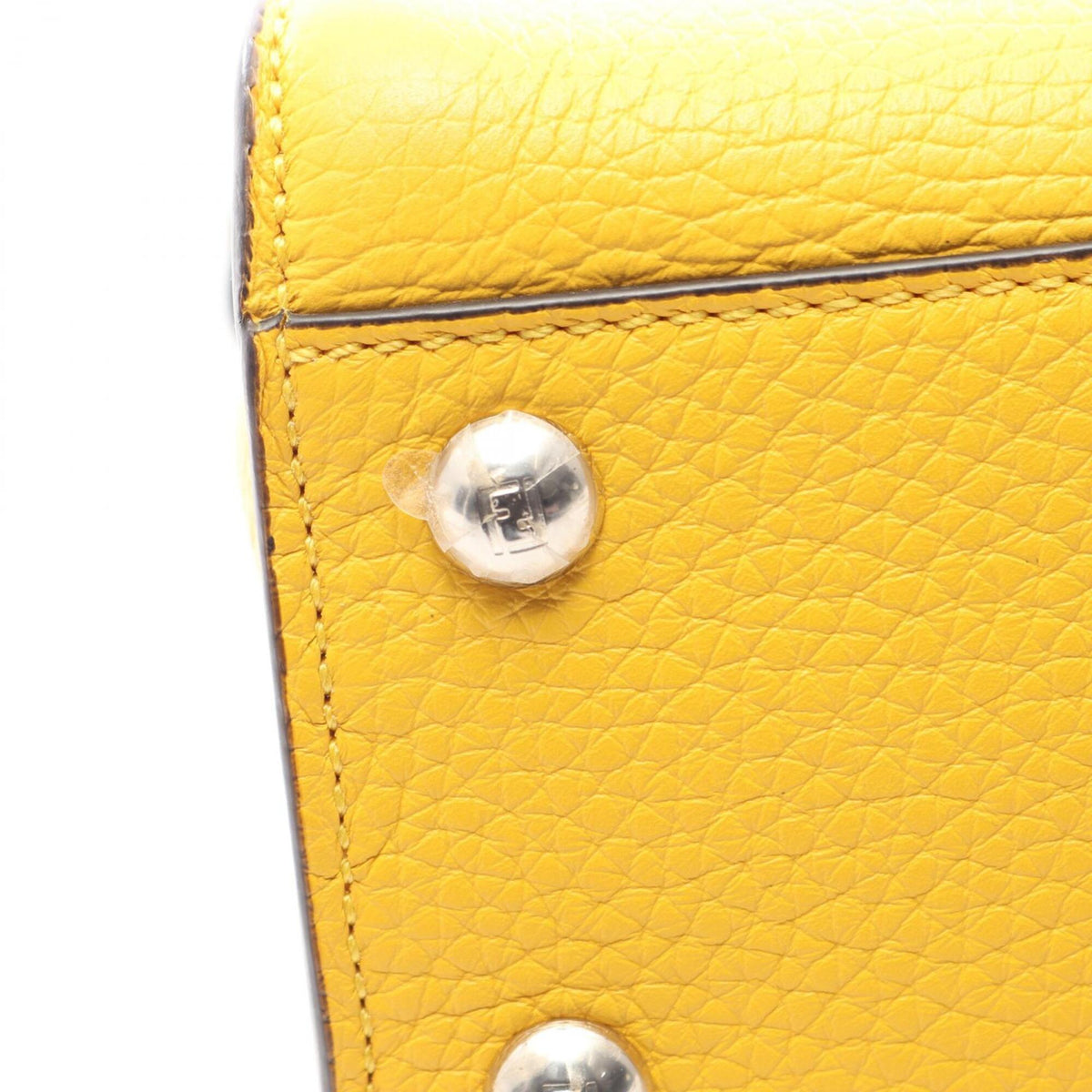 Fendi Selleria Yellow Leather Handbag (Pre-Owned)
