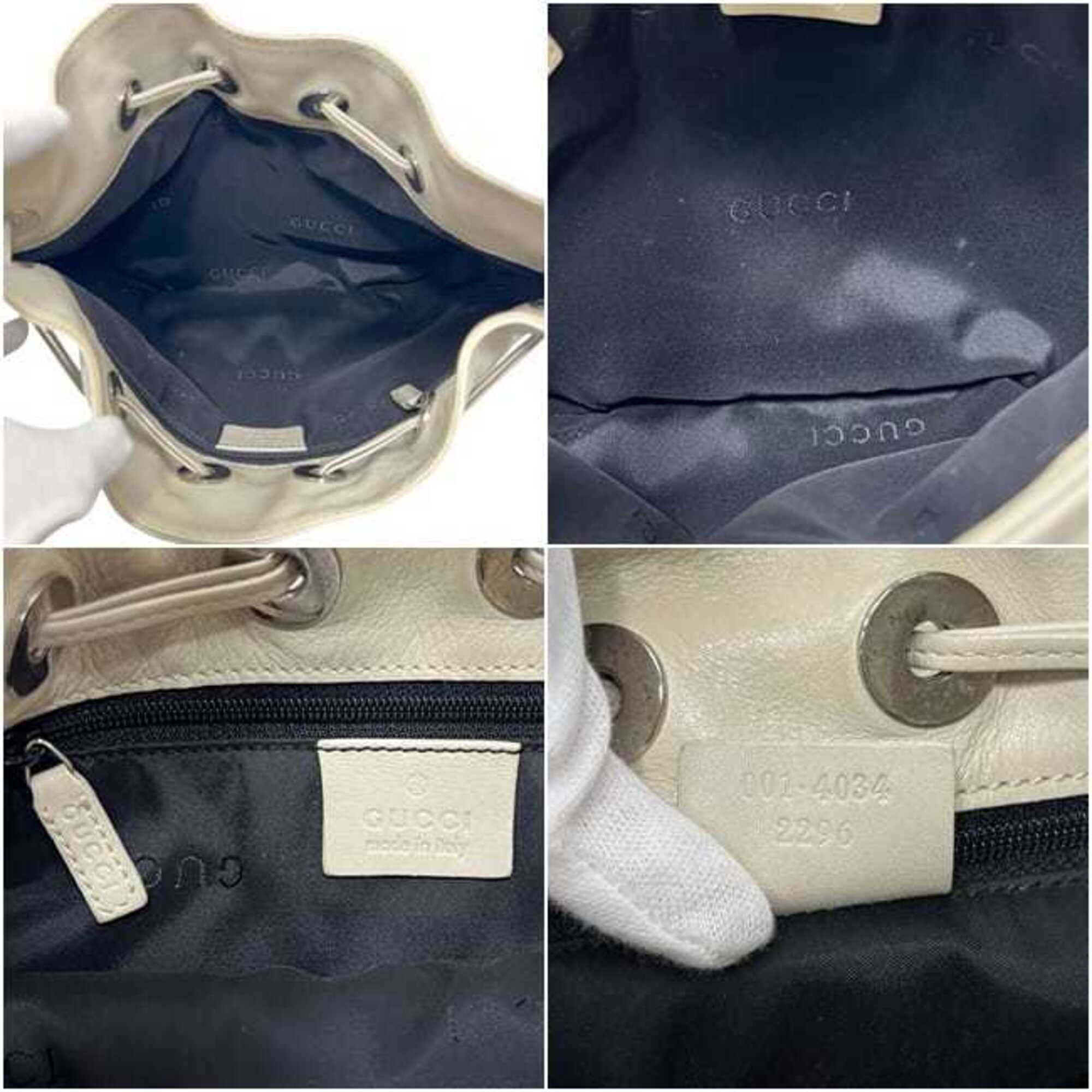 Gucci Ivory Leather Handbag (Pre-Owned)