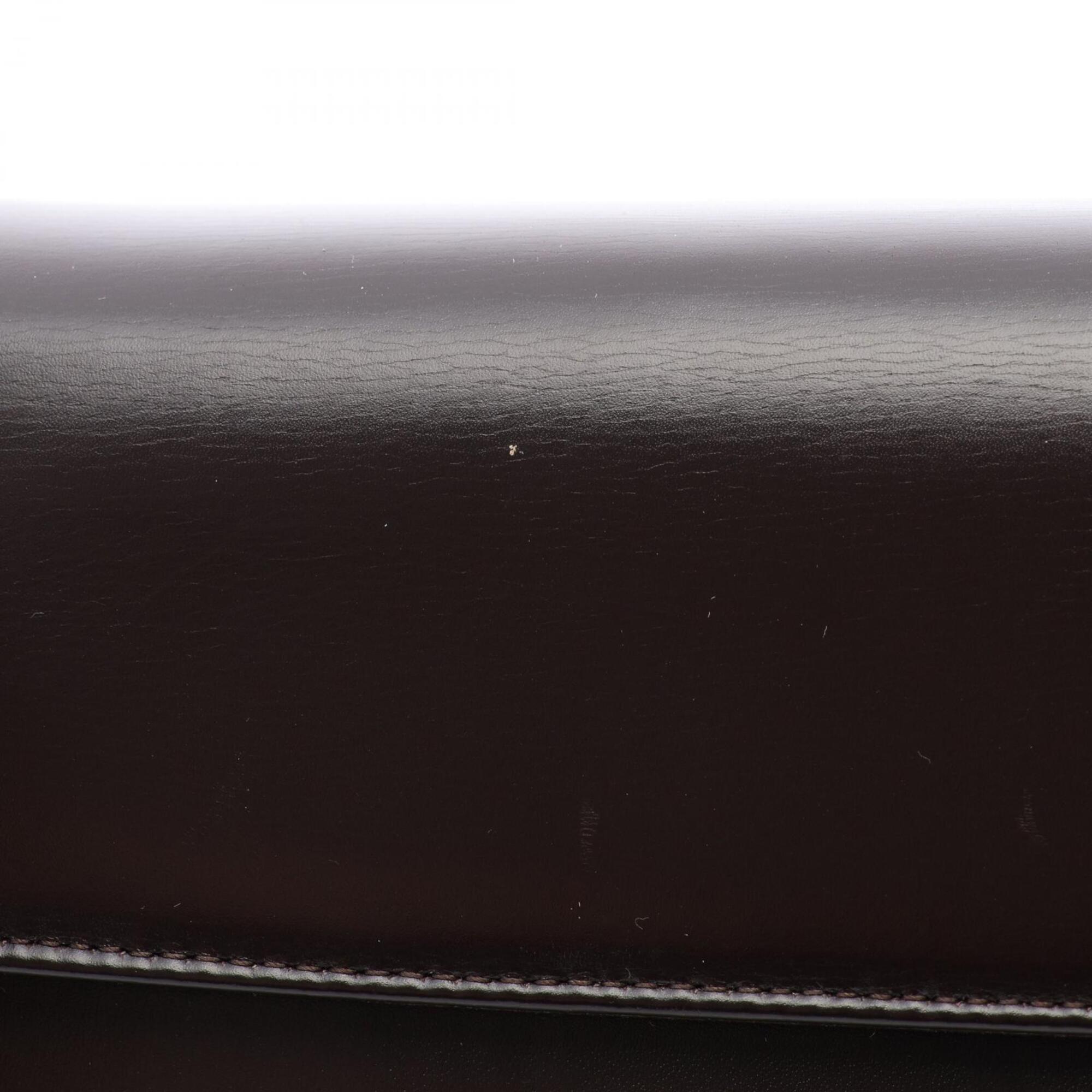 Christian Dior Brown Leather Handbag Pouch Shoulder Bag (Pre-Owned)