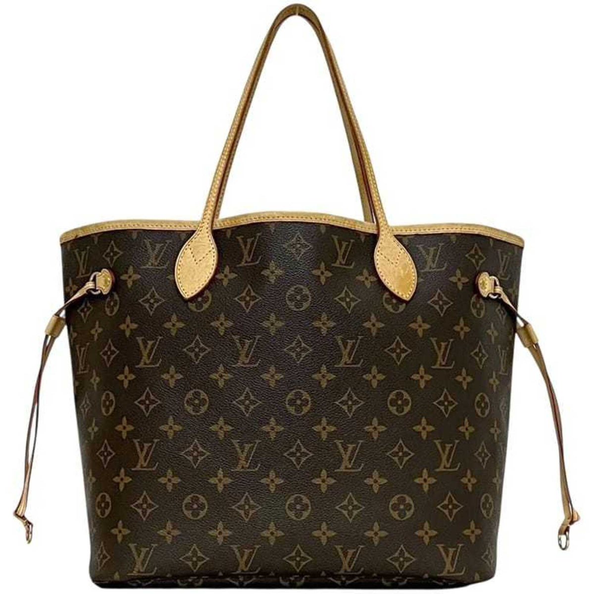 Louis Vuitton Brown Monogram Canvas Leather Tote Bag (Pre-Owned)