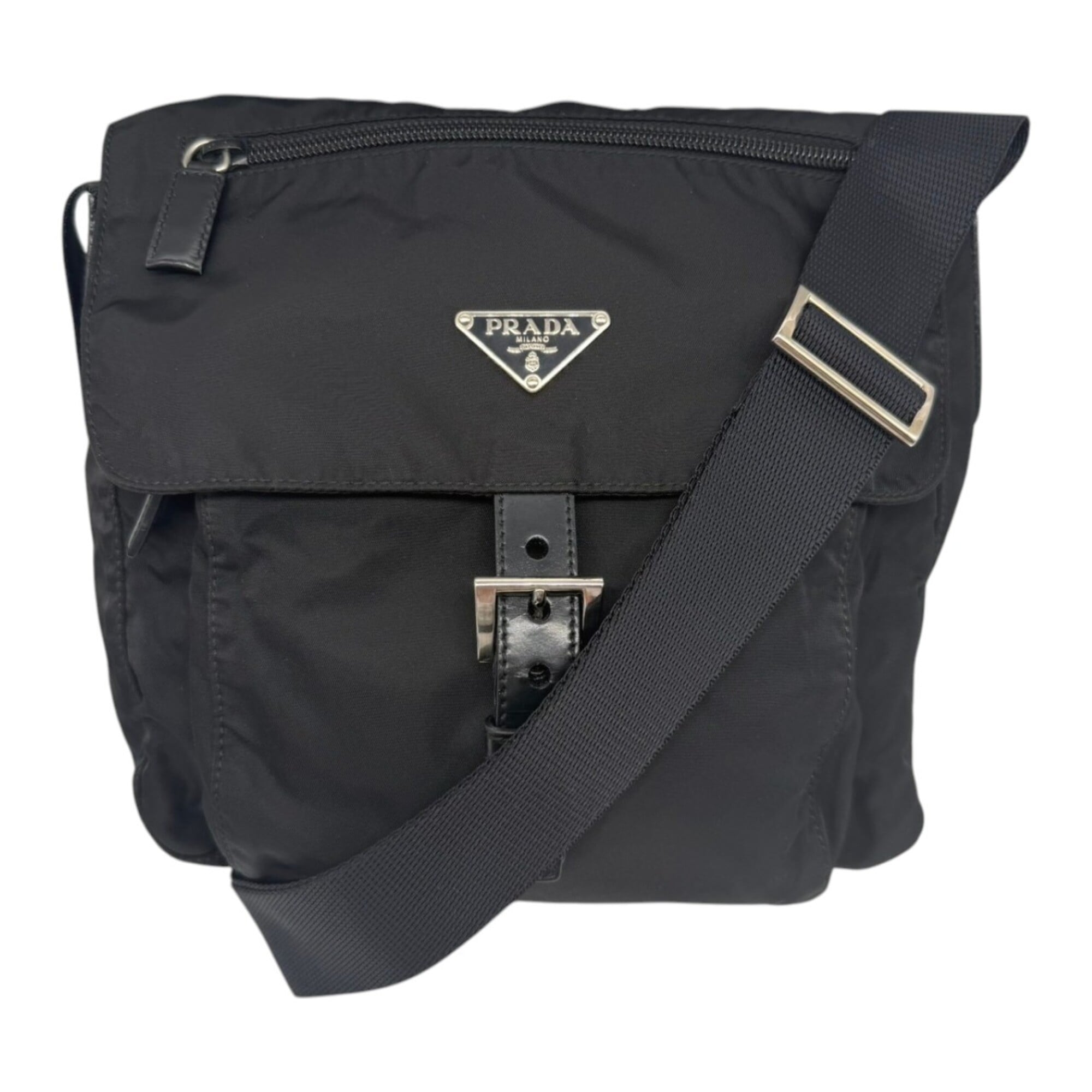 Prada Black Nylon Shoulder Bag (Pre-Owned)