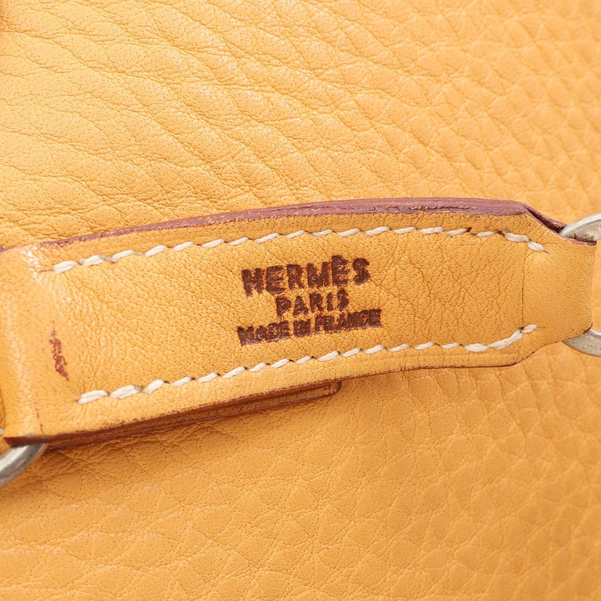 Hermes Brown Saffron Taurillon Clemence Leather Shoulder Bag (Pre-Owned)