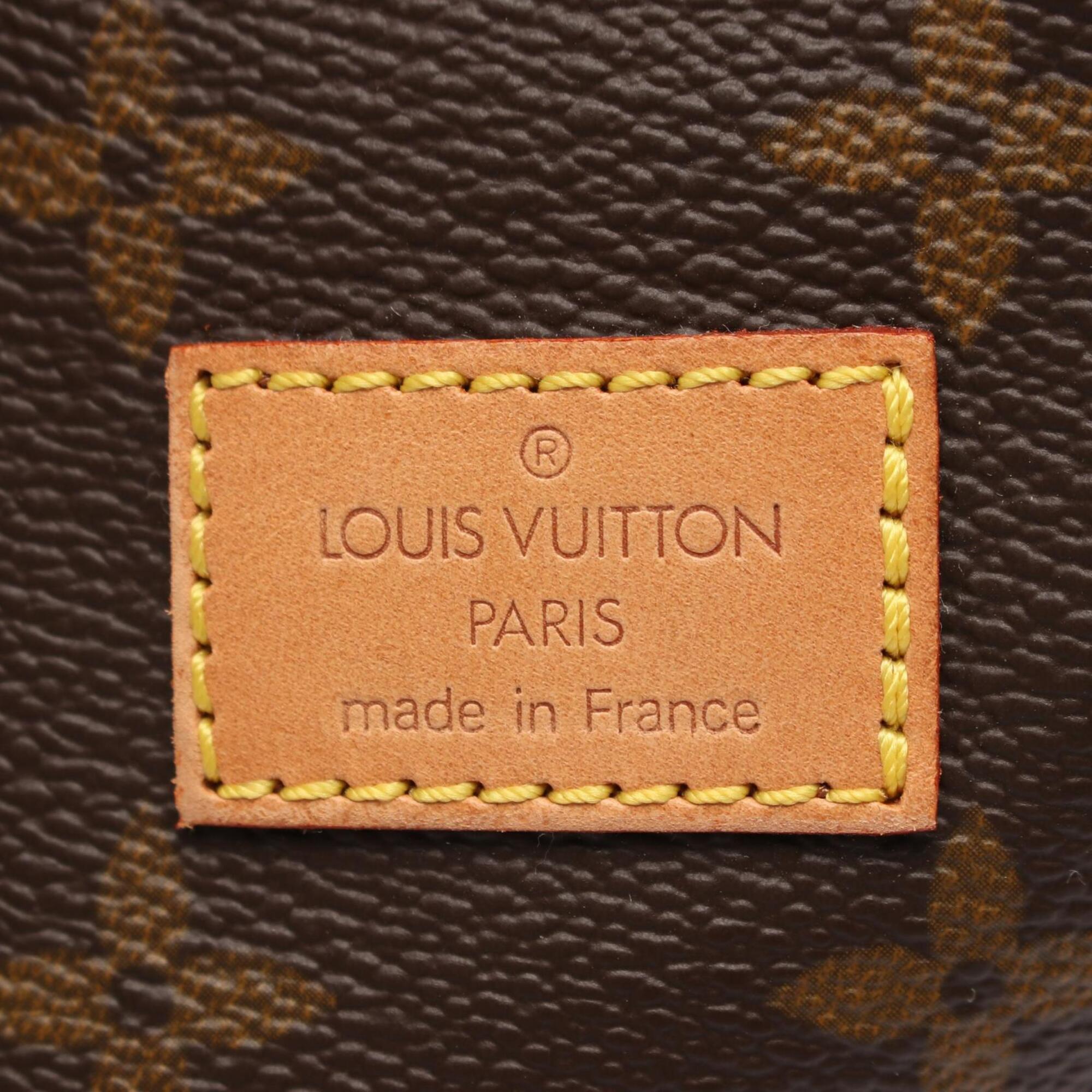 Louis Vuitton Brown Monogram Coated Canvas Monogram Leather Handbag Shoulder Bag (Pre-Owned)