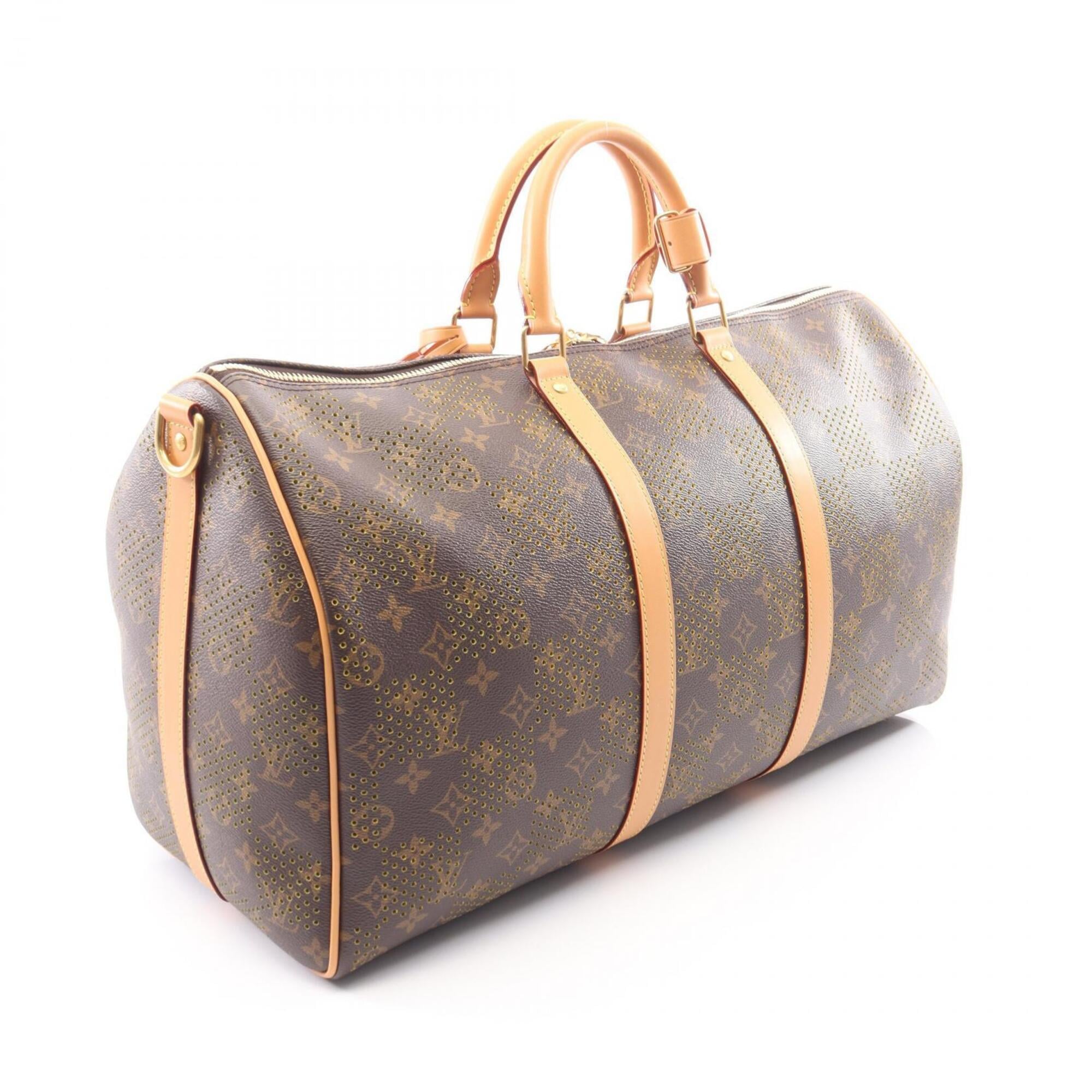 Louis Vuitton Monogram Brown Monogram Leather Boston Bag (Pre-Owned)