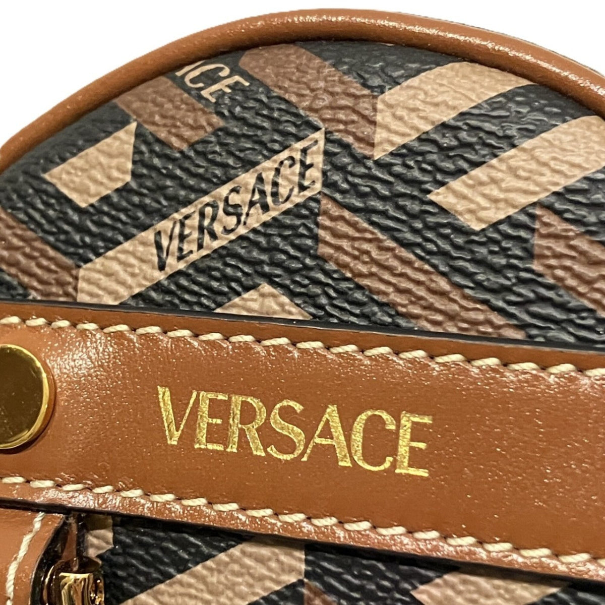 Versace Brown Pvc Fanny Pack (Pre-Owned)