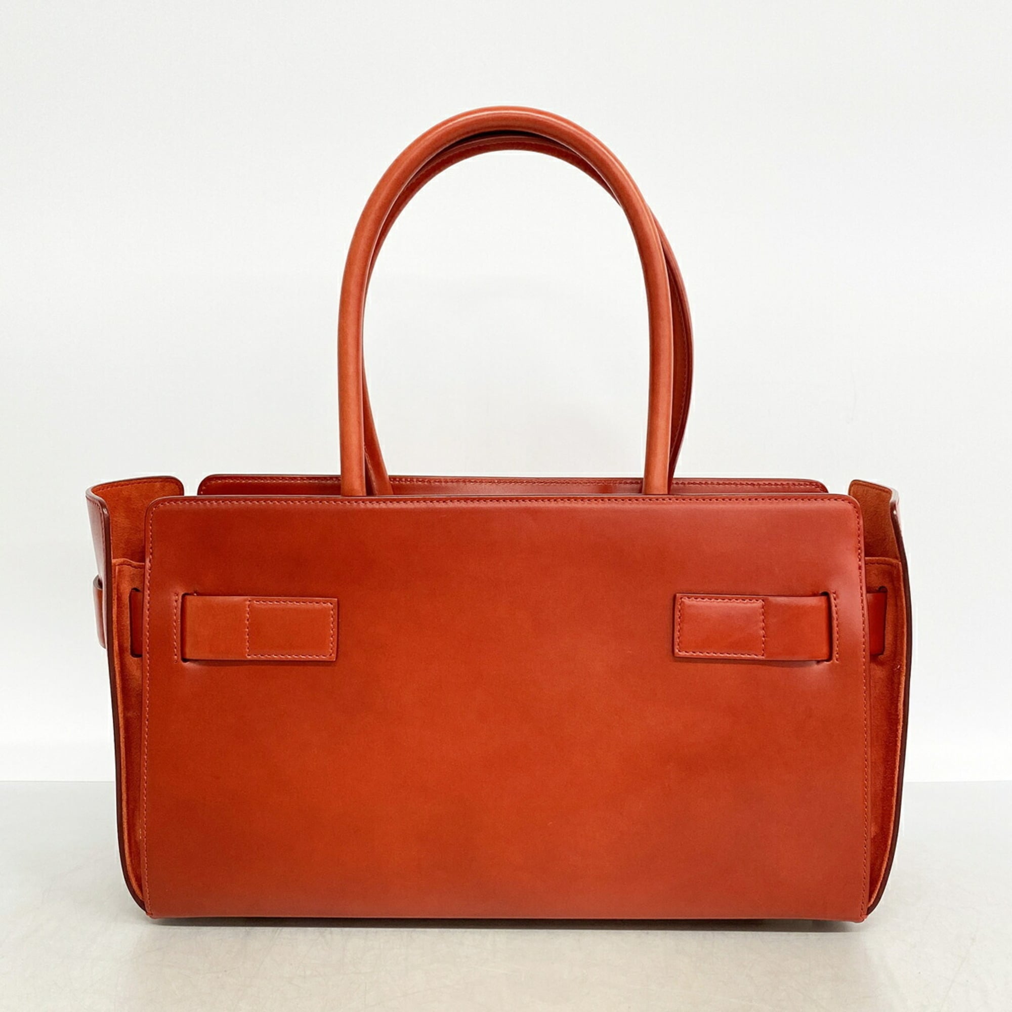 Salvatore Ferragamo Red Color Leather Handbag (Pre-Owned)