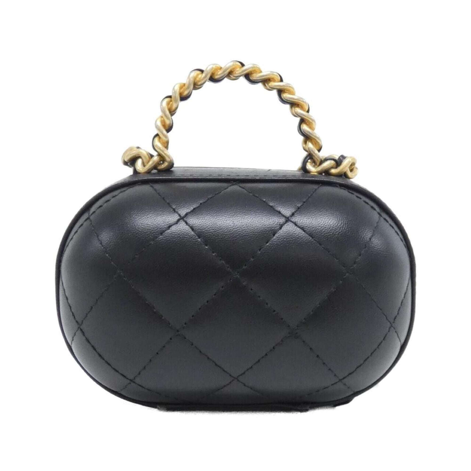 Chanel Black Leather Handbag (Pre-Owned)