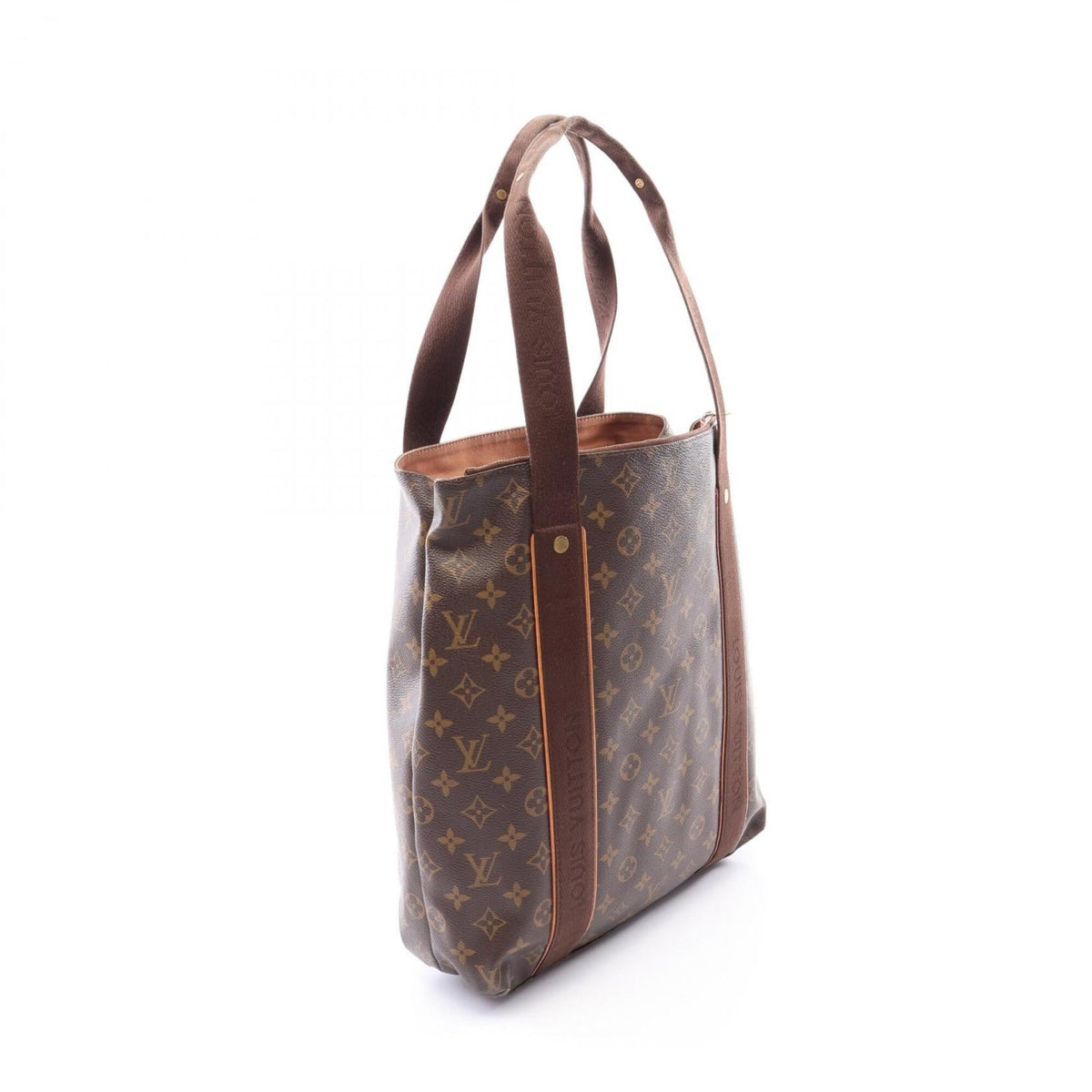 Louis Vuitton Monogram Brown Coated Canvas Leather Handbag Tote Bag (Pre-Owned)