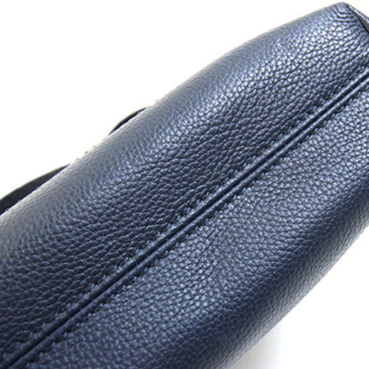 Dunhill Navy Leather Canvas Pochette Shoulder Bag (Pre-Owned)