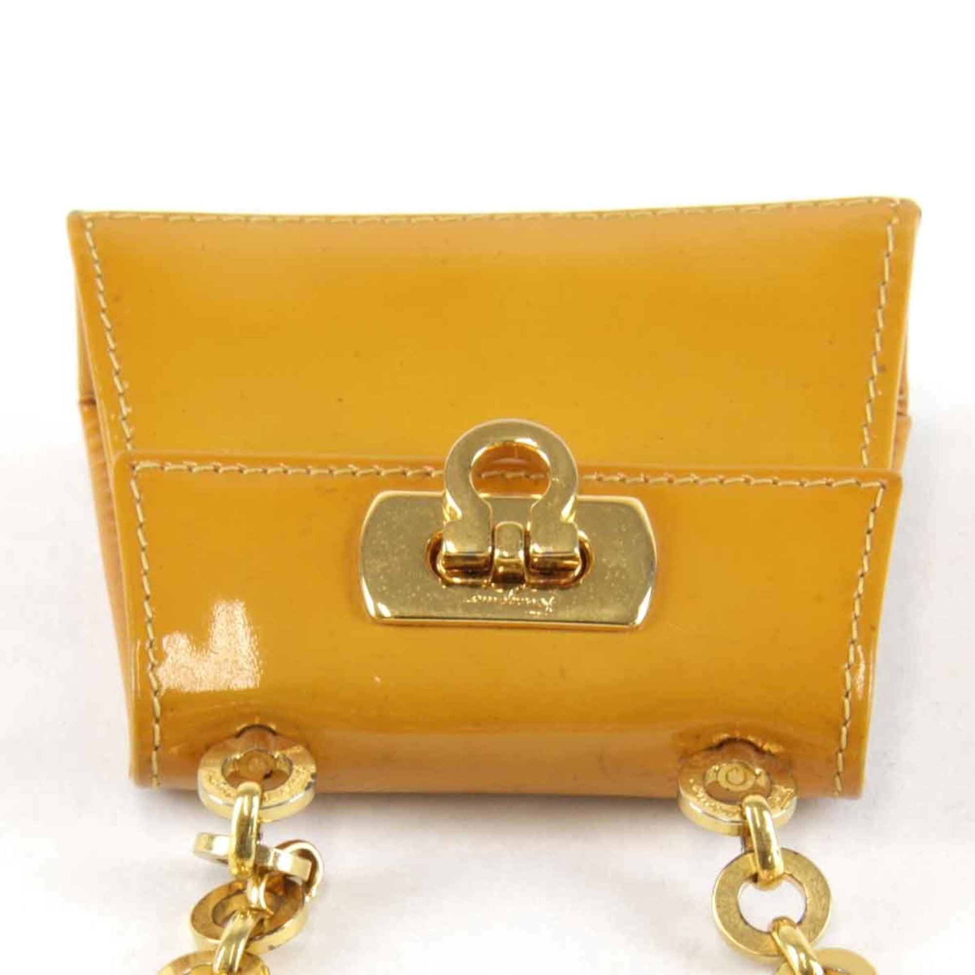 Salvatore Ferragamo Orange Leather Shoulder Bag (Pre-Owned)
