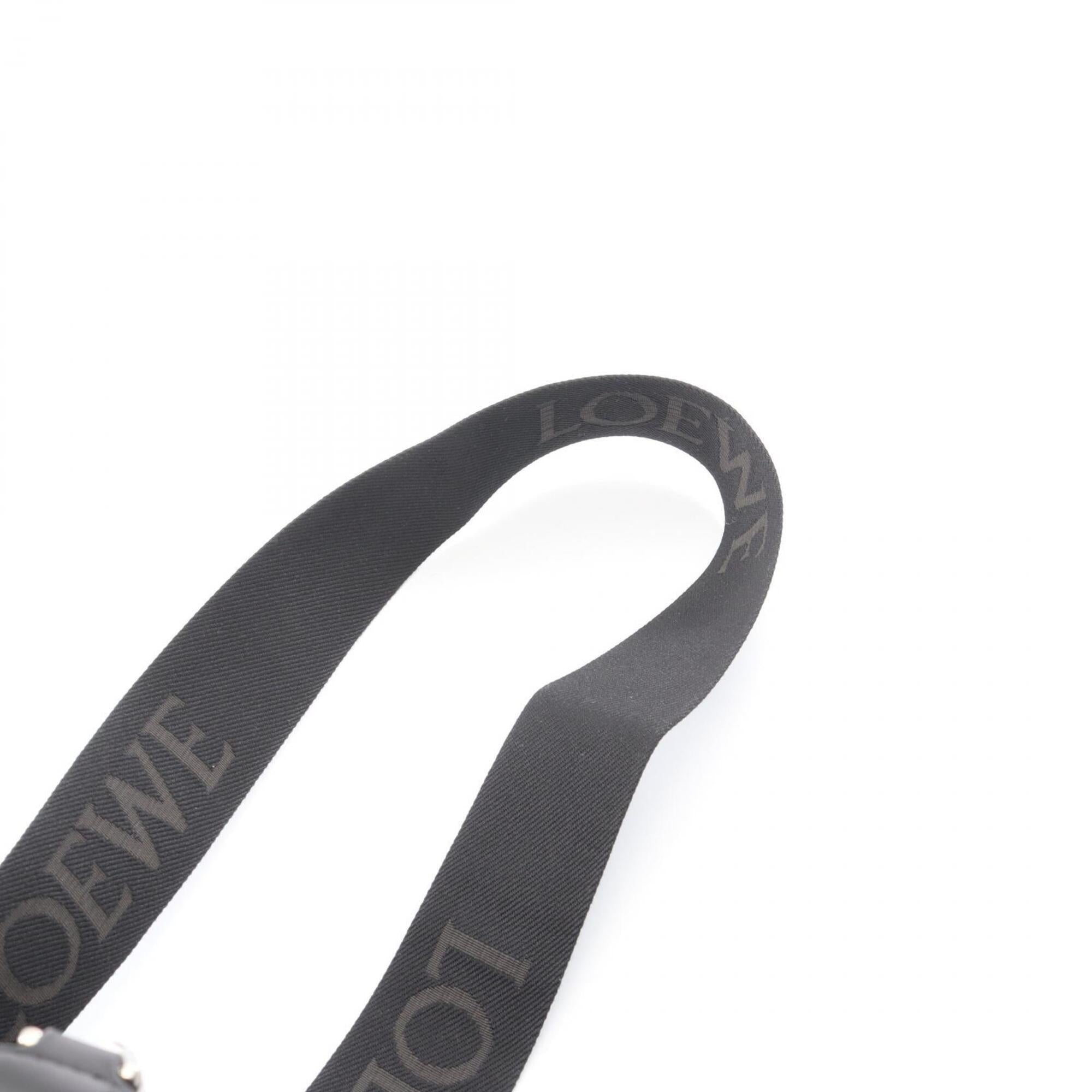Loewe Black Leather Boston Bag Handbag (Pre-Owned)
