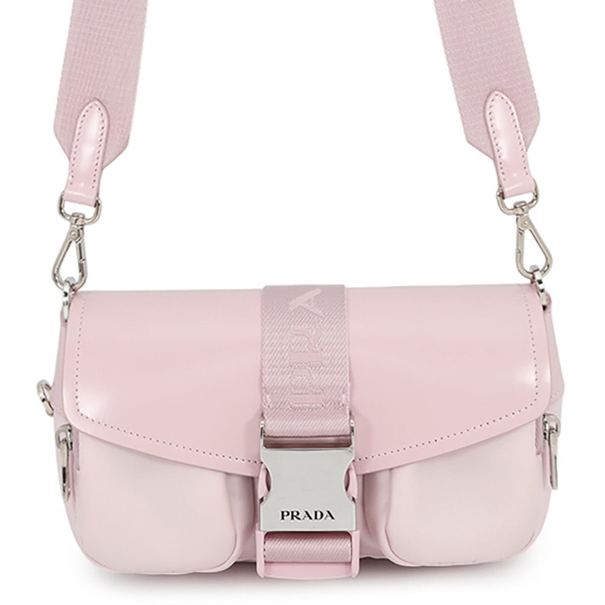Prada Pink Nylon Handbag Pouch Shoulder Bag (Pre-Owned)