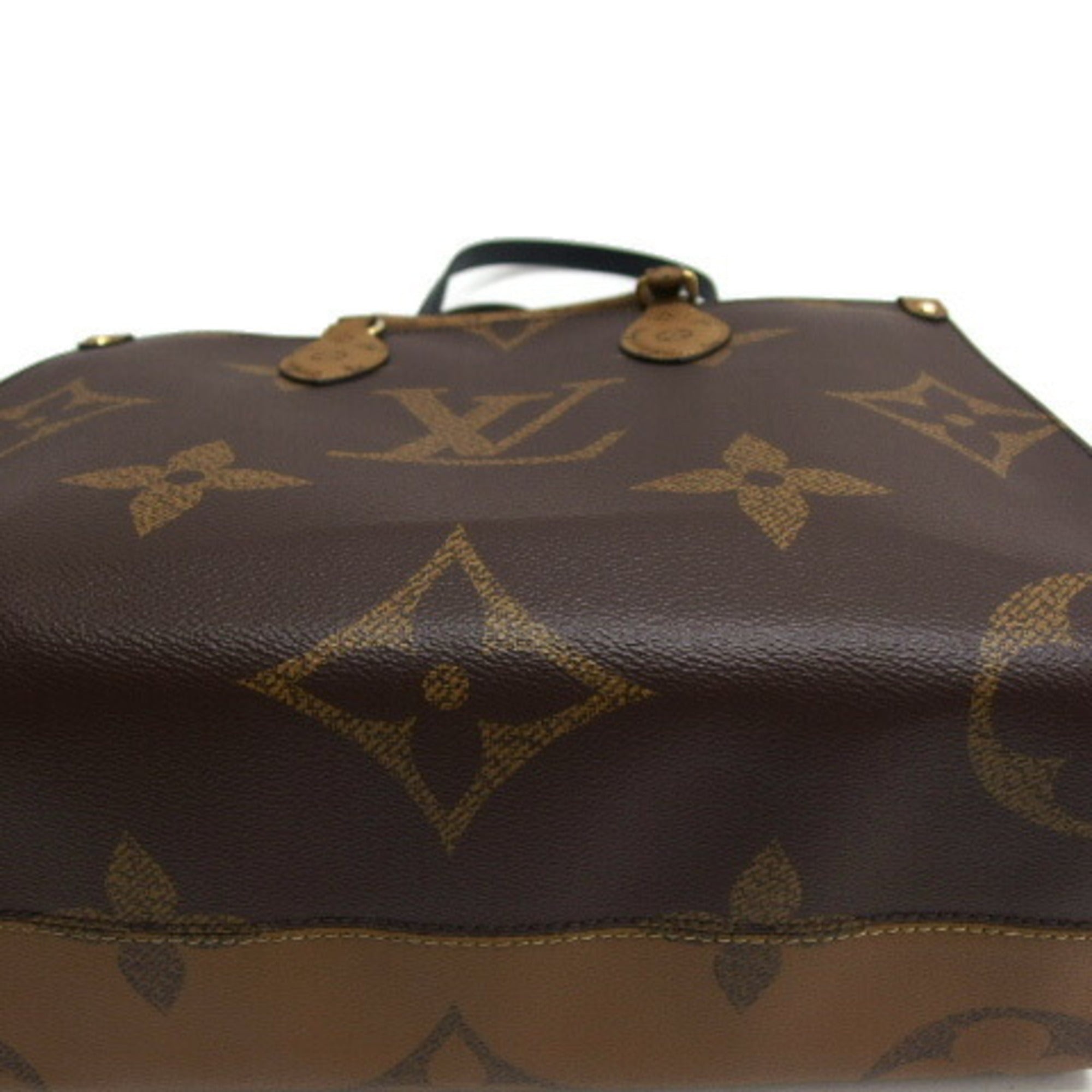 Louis Vuitton Brown Dark Brown Marron Monogram Reverse Canvas Shoulder Bag Tote Bag (Pre-Owned)