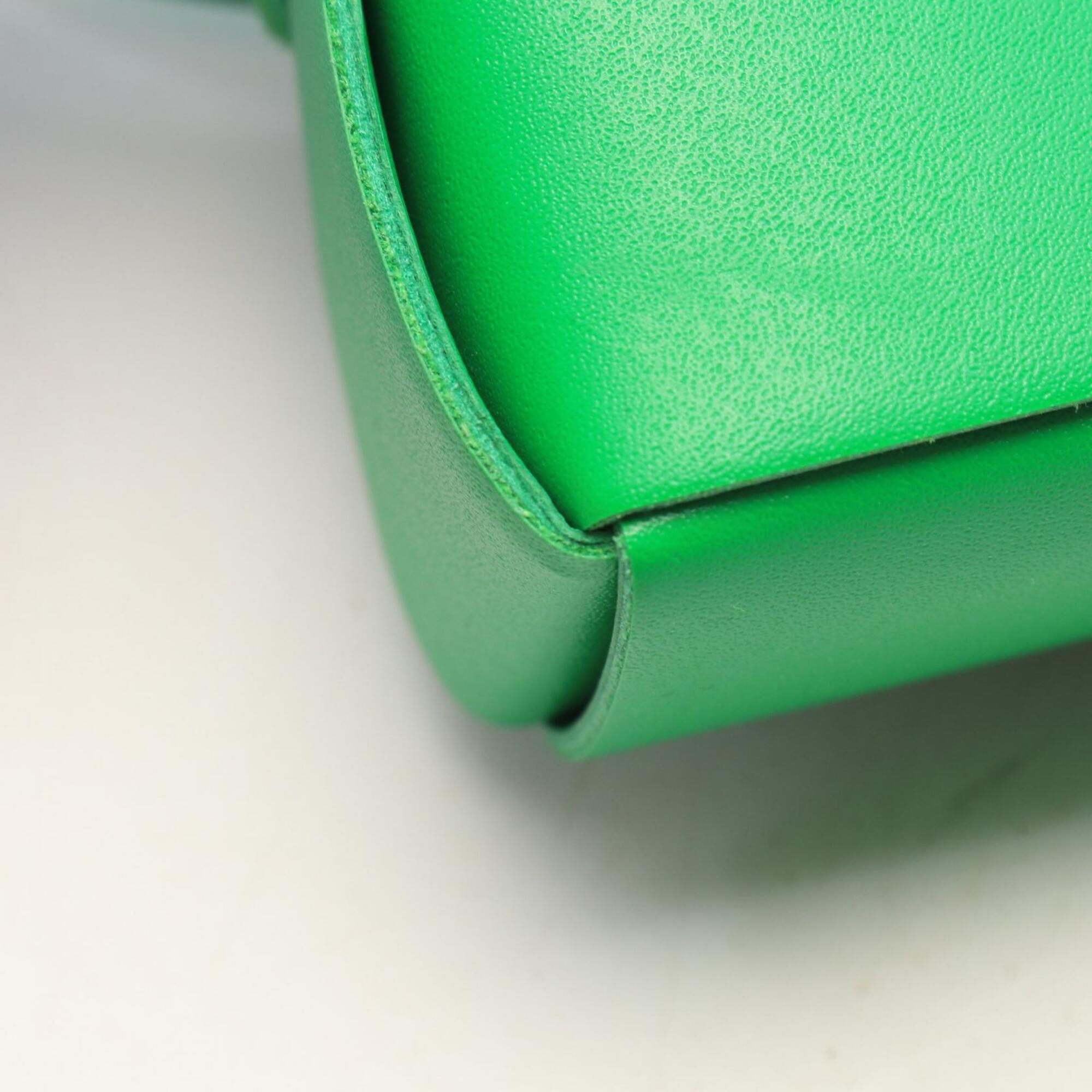Bottega Veneta Green Leather Crossbody Bag Shoulder Bag (Pre-Owned)