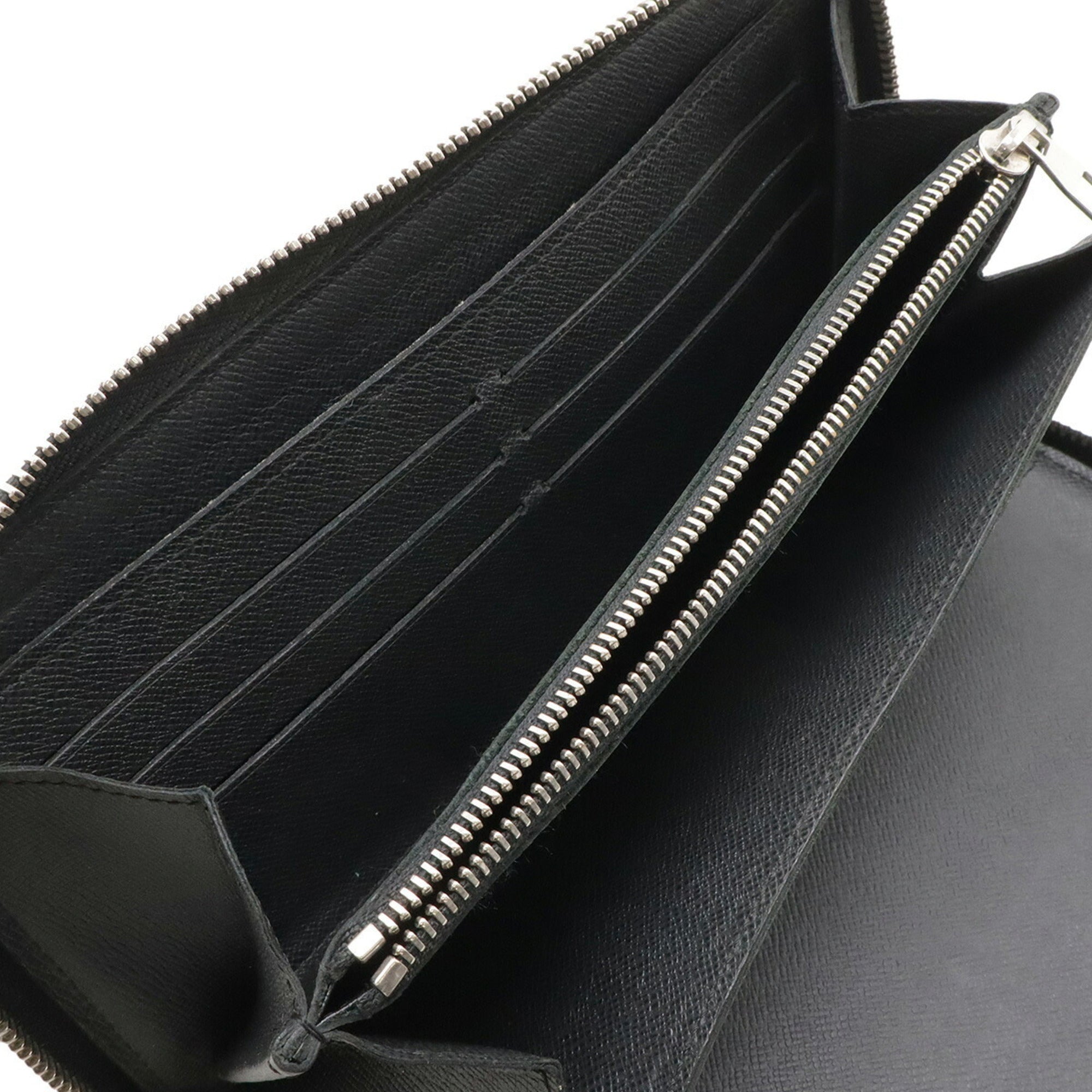 Louis Vuitton Ardoise Black Taiga Leather Coin Purse/Coin Case (Pre-Owned)