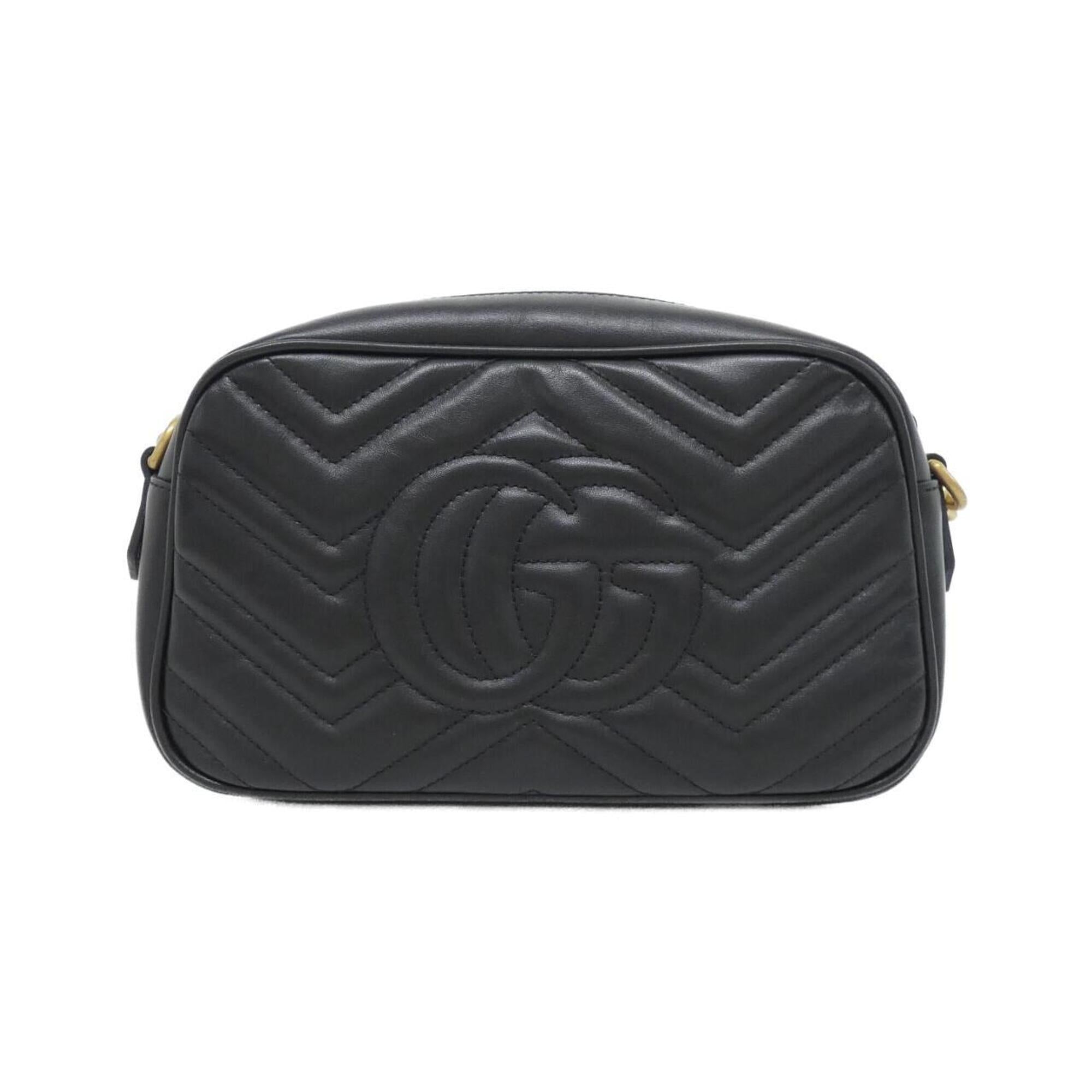 Gucci Gg Marmont Black Quilting Shoulder Bag (Pre-Owned)