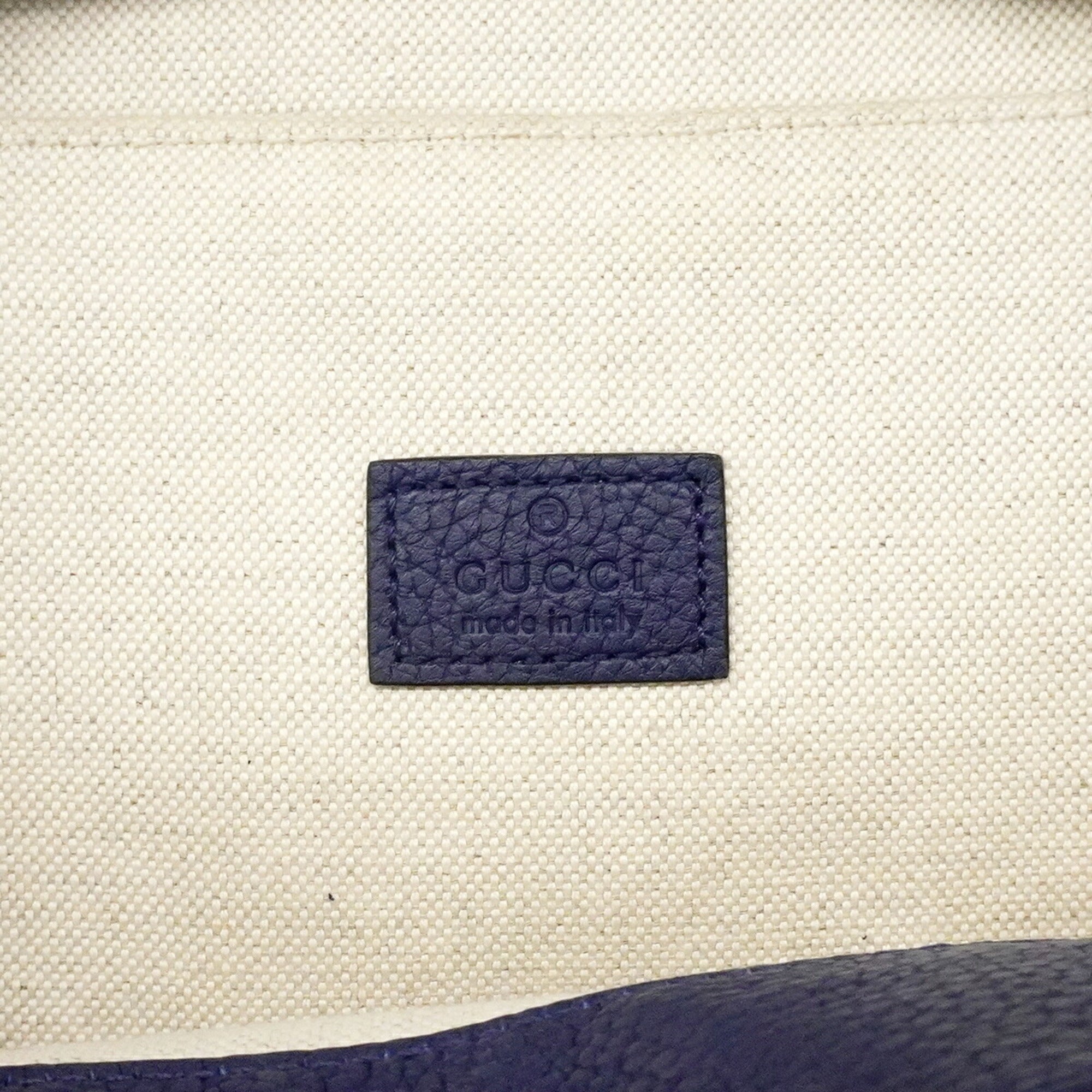 Gucci Blue Leather Sling Bag (Pre-Owned)