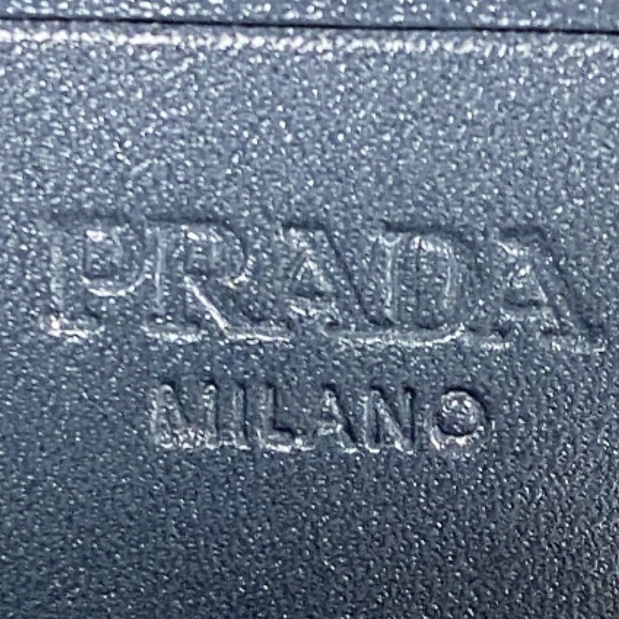 Prada Blue Leather Wallet (Bi-Fold) (Pre-Owned)