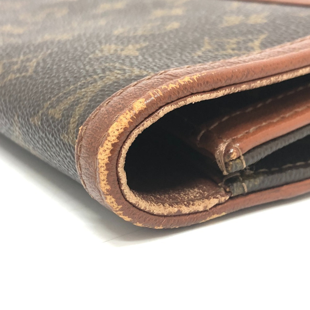 Louis Vuitton Brown Monogram Clutch Bag Pochette Pouch (Pre-Owned)